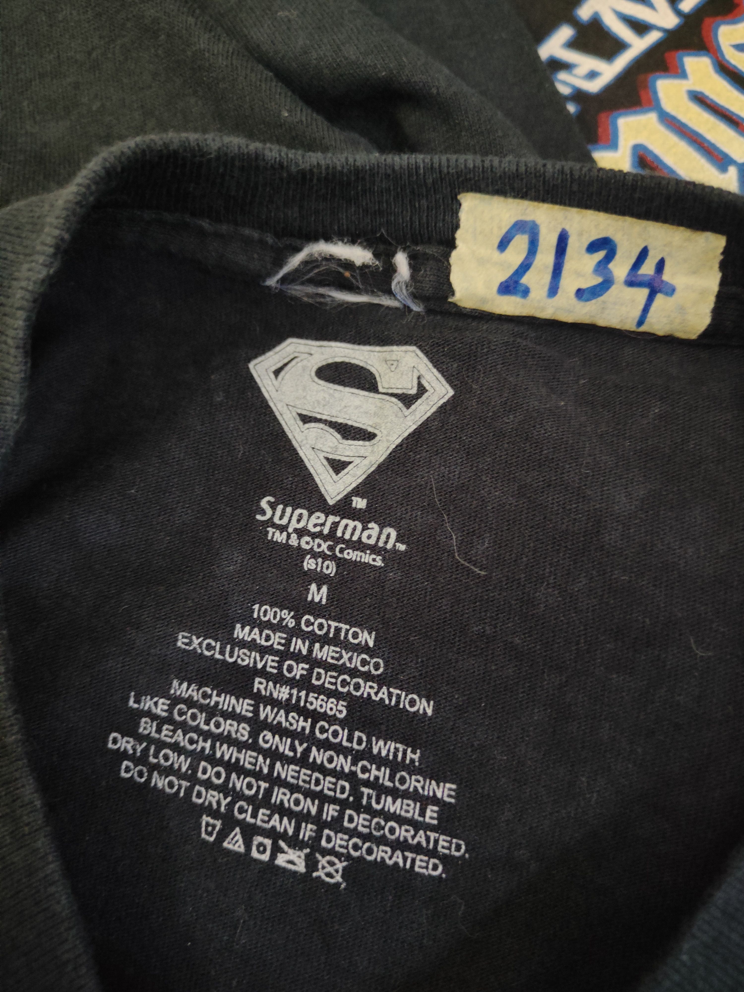 DC × Japanese Brand DL Superman Black Short Sleeve T-shirt #2134 Size US M / EU 48-50 / 2 - 11 Thumbnail