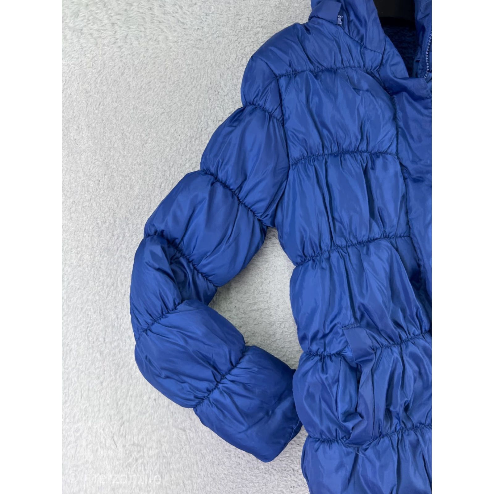 Uniqlo Michael F Collection Jacket Women Large Blue Puffer Fleece Lined Mock Neck Quilt Size L / US 10 / IT 46 - 6 Thumbnail