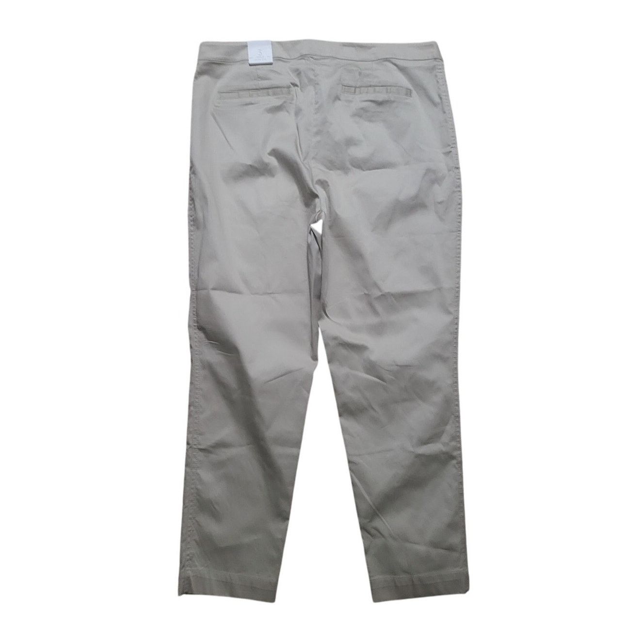 Chicos Chico's Khaki Breezy Sateen Ankle Slim Pants 3 (XL/16) NEW Size 38" / US 16 / IT 52 - 2 Thumbnail