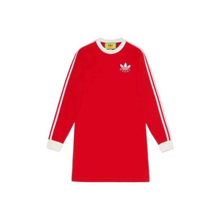 Gucci Gucci x Adidas Red Striped Long Sleeve Dress-2507 Size S / US 4 / IT 40 - 7 Thumbnail