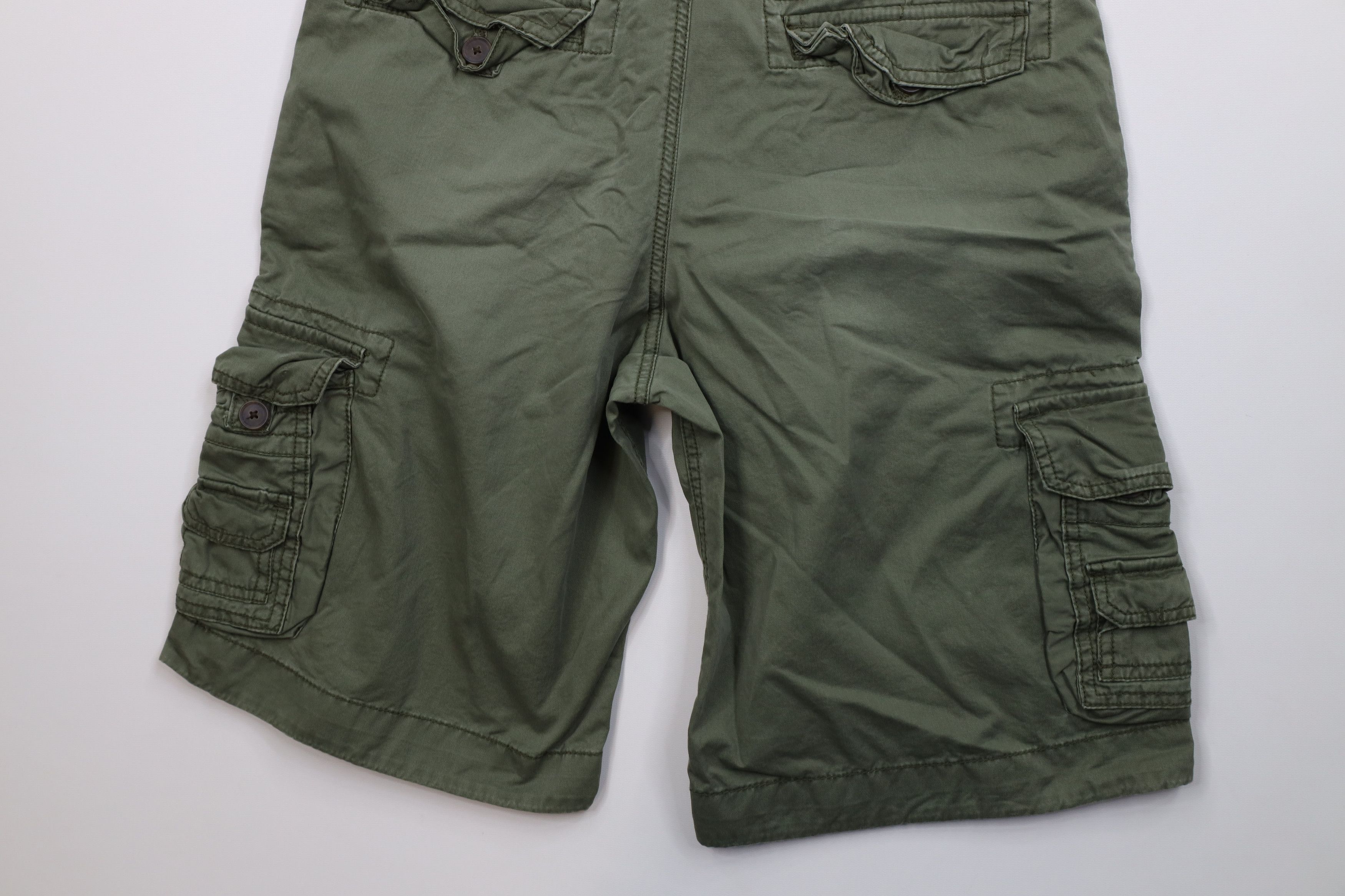 Aeropostale Deadstock Vintage Y2K Aeropostale Surplus Cargo Shorts Green Size US 30 / EU 46 - 10 Thumbnail