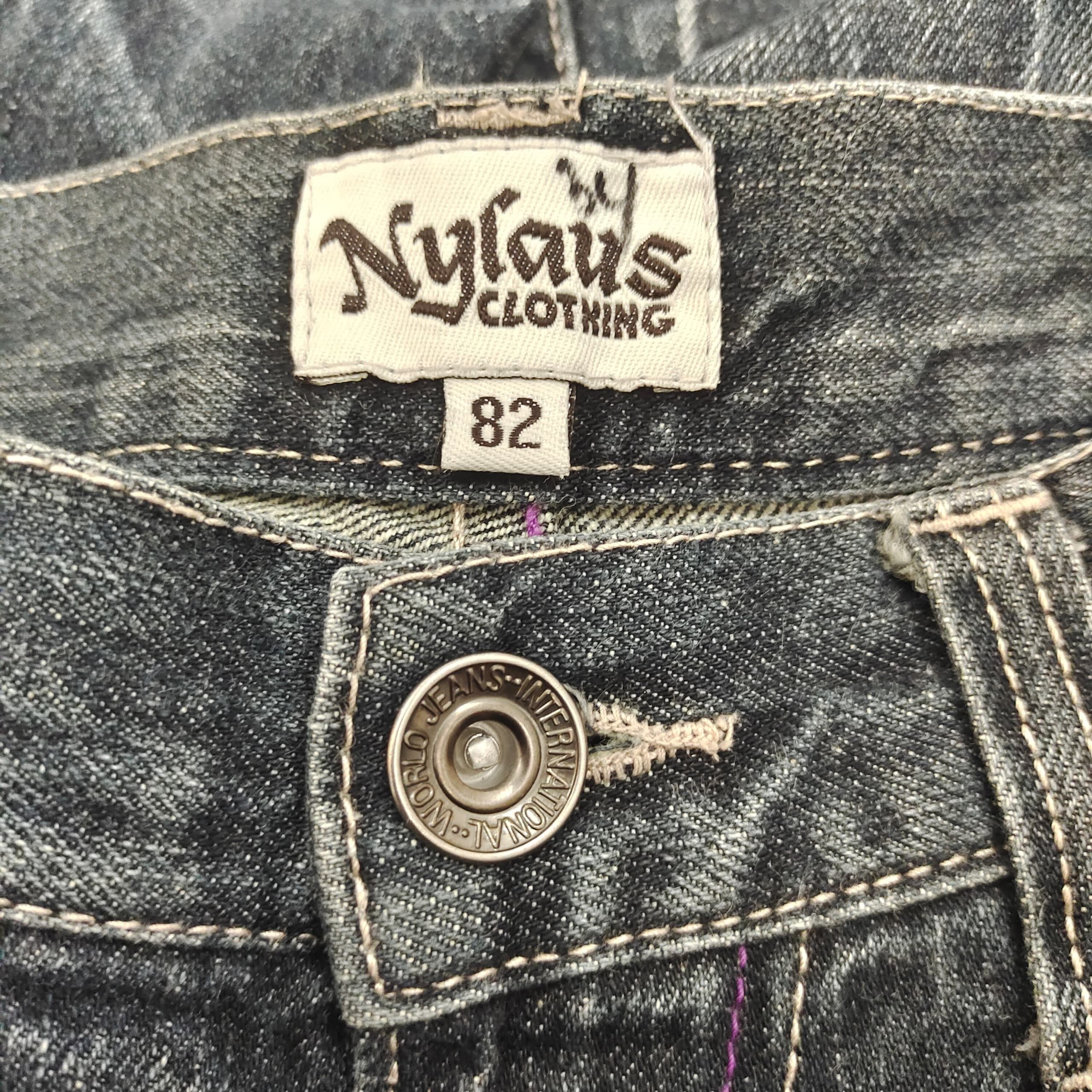 If Six Was Nine NYLAUS LIGHTNING THUNDER CLAW MARK DENIM JEANS Size US 33 - 7 Thumbnail