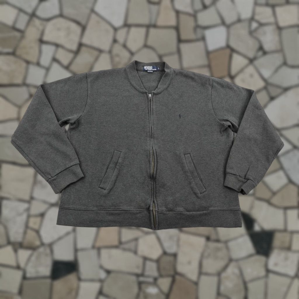 Polo Ralph Lauren VINTAGE Polo Ralph Lauren Gray Bomber Jacket Mens Large Full Zip 90s Outdoor Size US L / EU 52-54 / 3 - 1 Thumbnail
