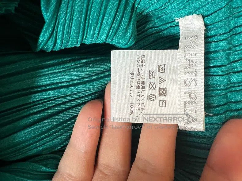 Issey Miyake Issey Miyake size:3 Green Kelp-style Midi Skirt Size 31" - 2 Thumbnail
