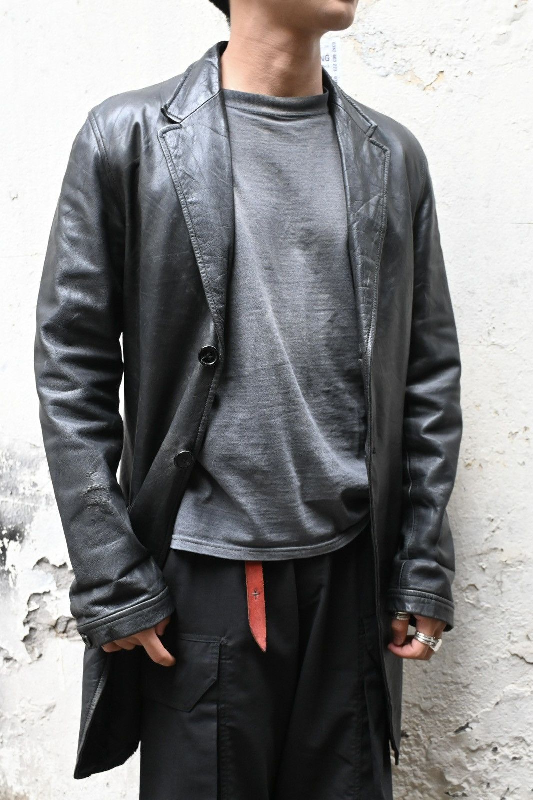 Yohji Yamamoto Yohji Yamamoto Pour Homme AW1997 leather overcoat Size US M / EU 48-50 / 2 - 9 Thumbnail