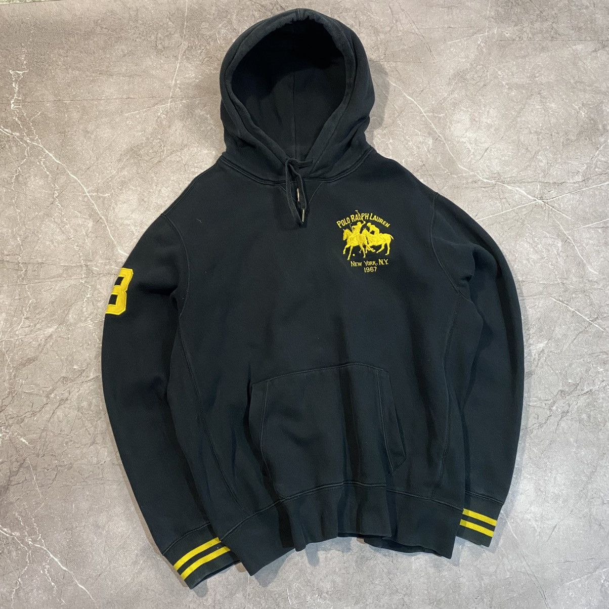 \"90s polo ralph lauren\" #3 hoodie L 黒 Polo Ralph Lauren Big&Tall Double Kint Full Zip-Front Hoody