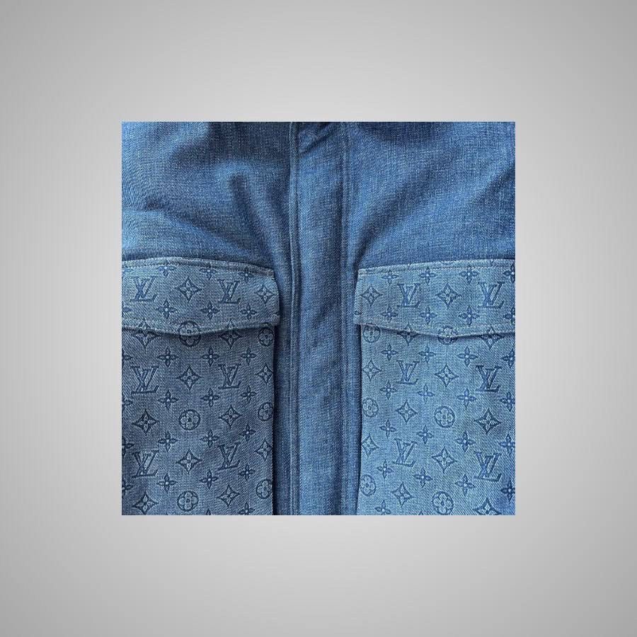 Louis Vuitton LOUIS VUITTON BLUE MONOGRAM PADDED DENIM JACKET Size US L / EU 52-54 / 3 - 3 Thumbnail