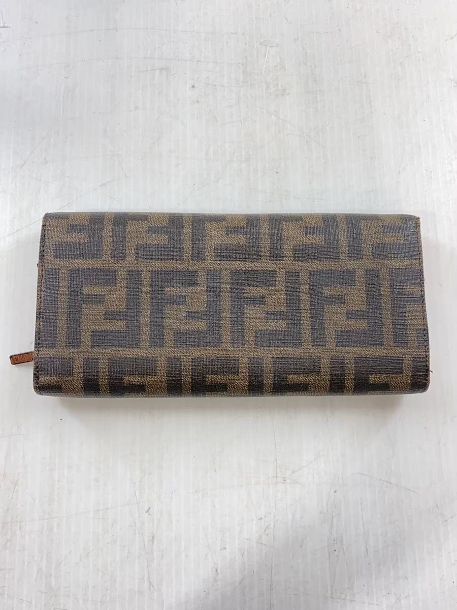 Fendi Zucca Pattern Long Wallet Brown