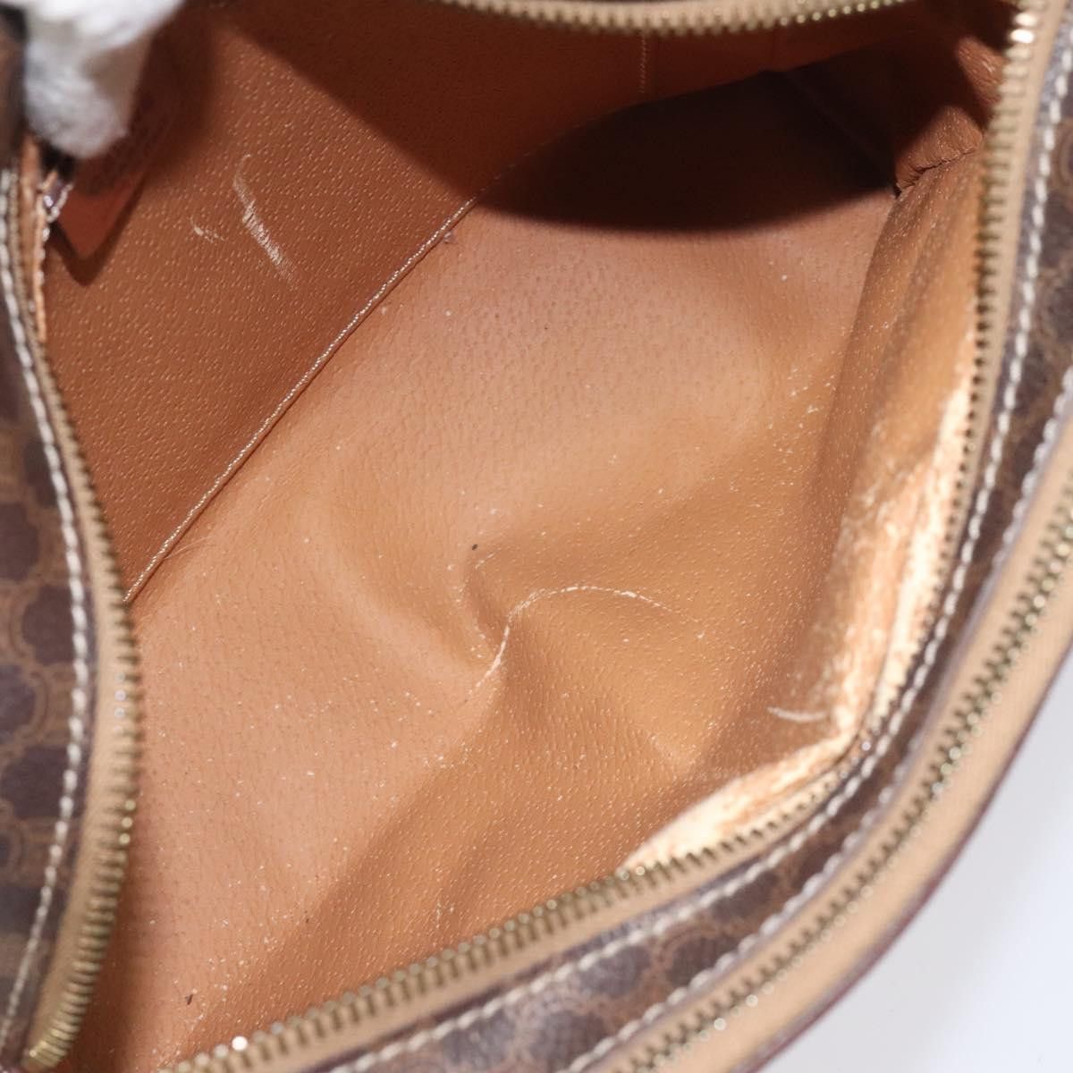 Celine CELINE Macadam Canvas Shoulder Bag Pvc Beige Brown Gold Size ONE SIZE - 11 Thumbnail