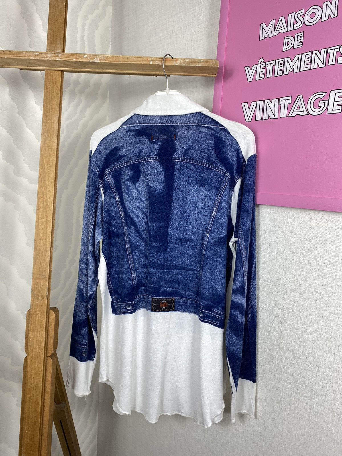 Jean Paul Gaultier × Vintage Jean Paul Gaultier Jeans Trompe Shirt SS97 Size L / US 10 / IT 46 - 4 Thumbnail