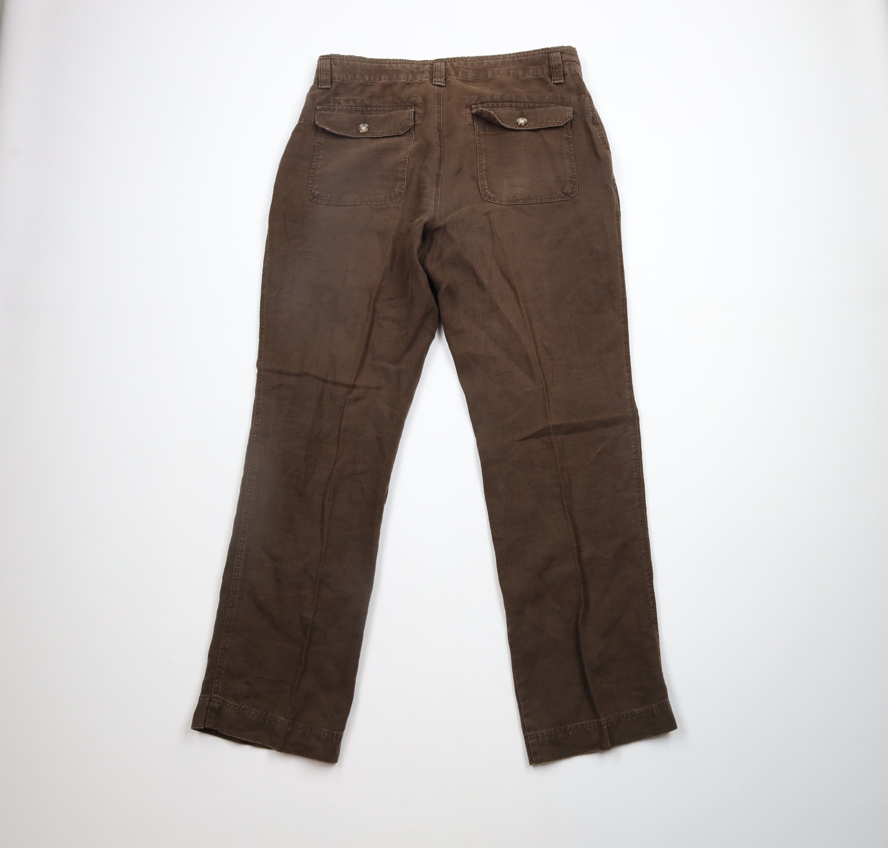 Vintage Vintage 90s Streetwear Linen Harem Beach Pants Brown Size US 34 / EU 50 - 7 Thumbnail