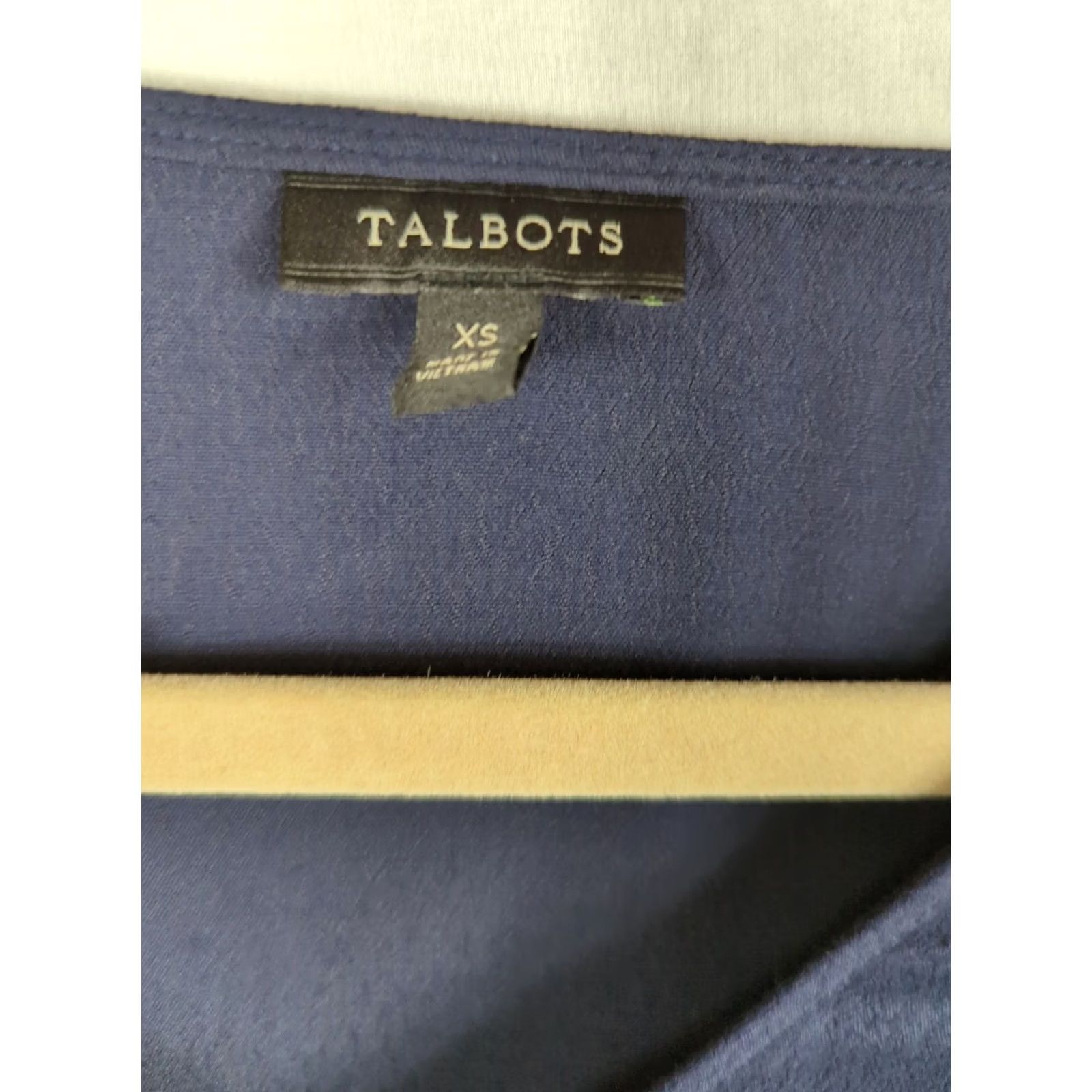 Talbots Talbots Women Blouse XS Navy Blue Wrap career Size XS / US 0-2 / IT 36-38 - 3 Thumbnail
