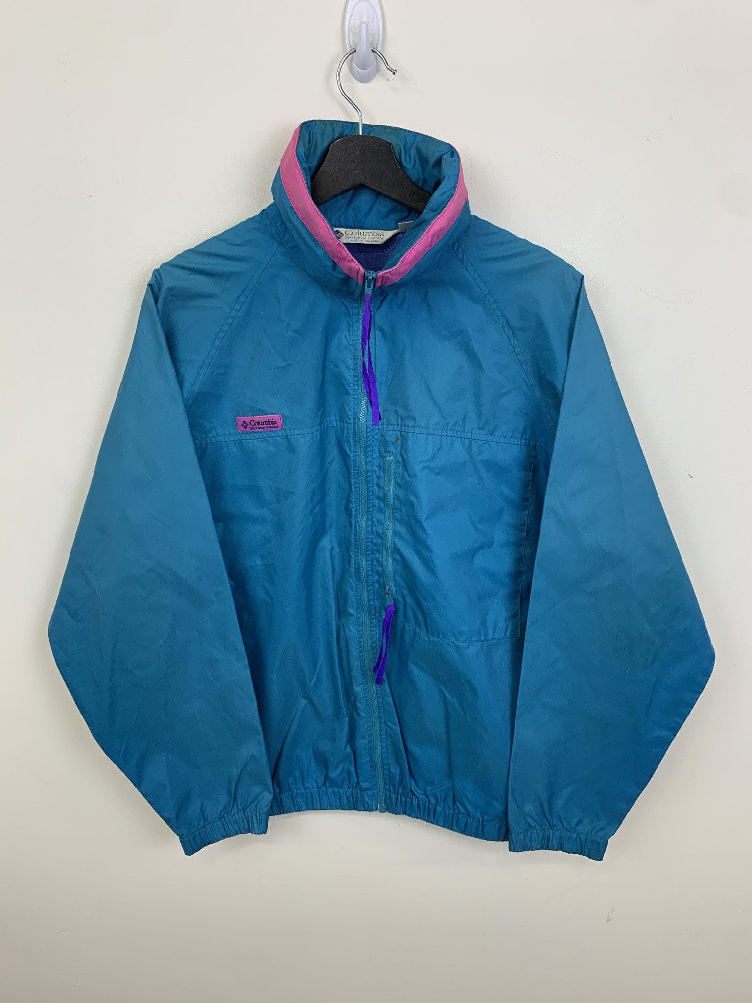 The North Face × Vintage Vintage Jacket 1990s Jacket Caolumbia Blue and Pink Windbreaker Jacket Size S Size US S / EU 44-46 / 1 - 1 Thumbnail