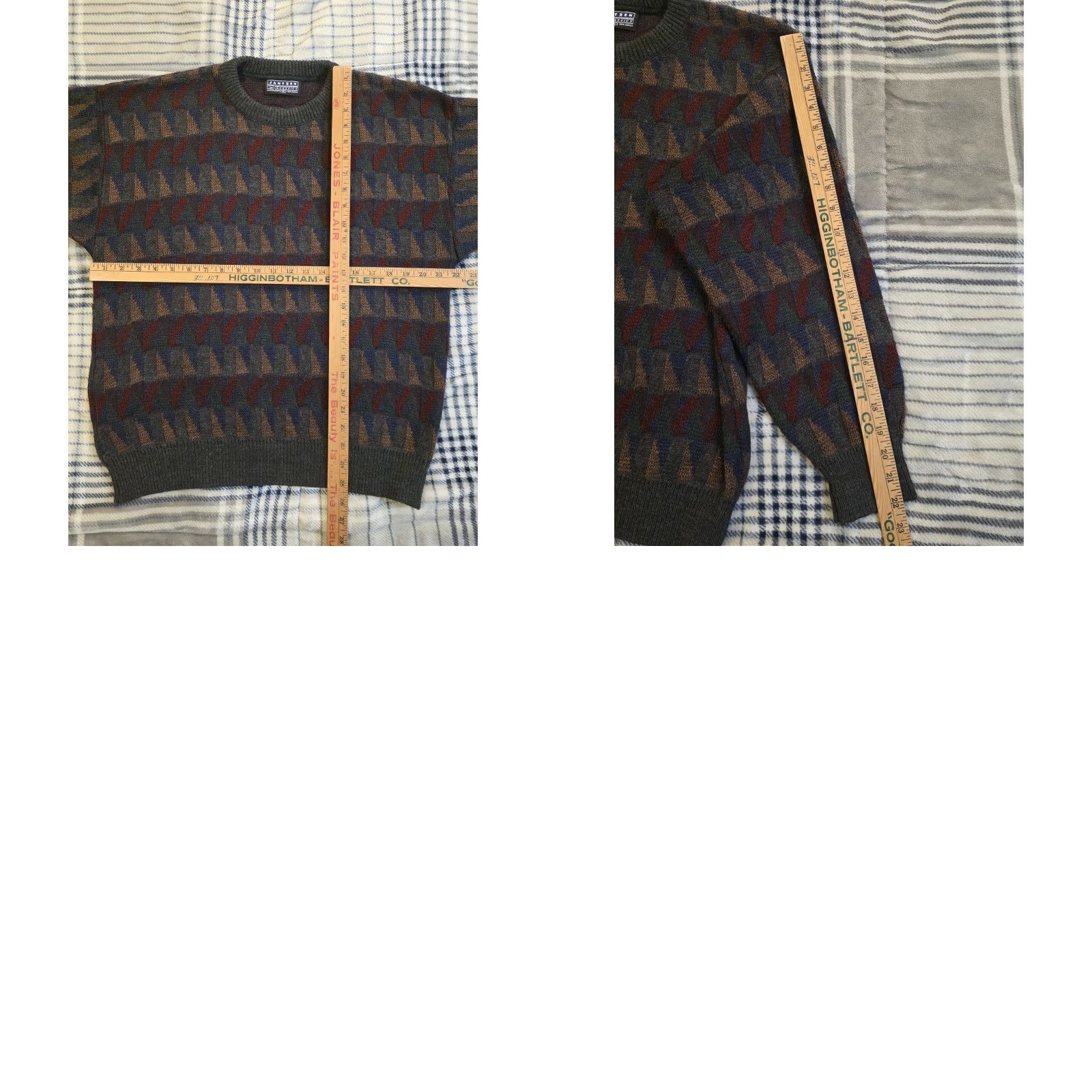 Jantzen VINTAGE Jantzen Geometric Pattern Knit Crewneck Sweater Grandpa Adult Medium Size US M / EU 48-50 / 2 - 8 Thumbnail