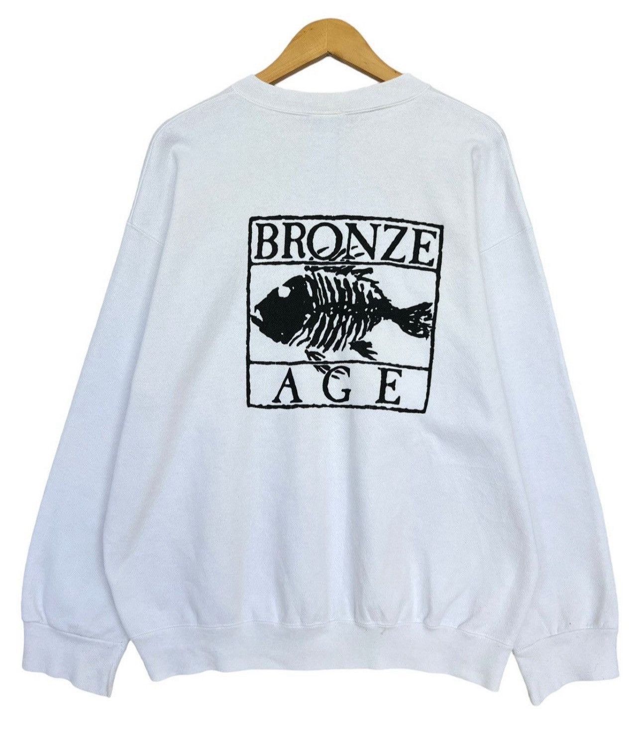 Vintage Pick💥 Vintage 90s Bronze Age Fish Bones Graphic Sweatshirt Size US L / EU 52-54 / 3 - 3 Thumbnail