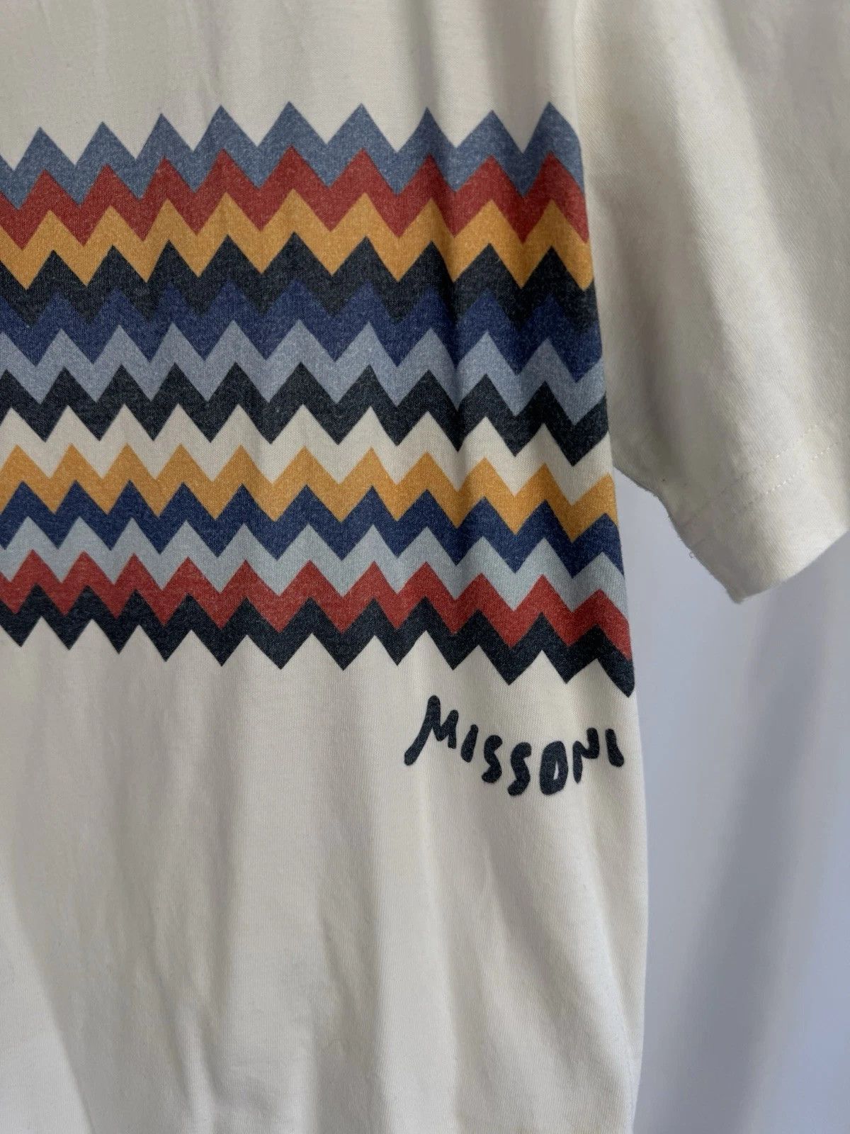 Missoni Men’s Missoni Graphic Tee – Iconic Zigzag Design – Casual Size US L / EU 52-54 / 3 - 4 Thumbnail