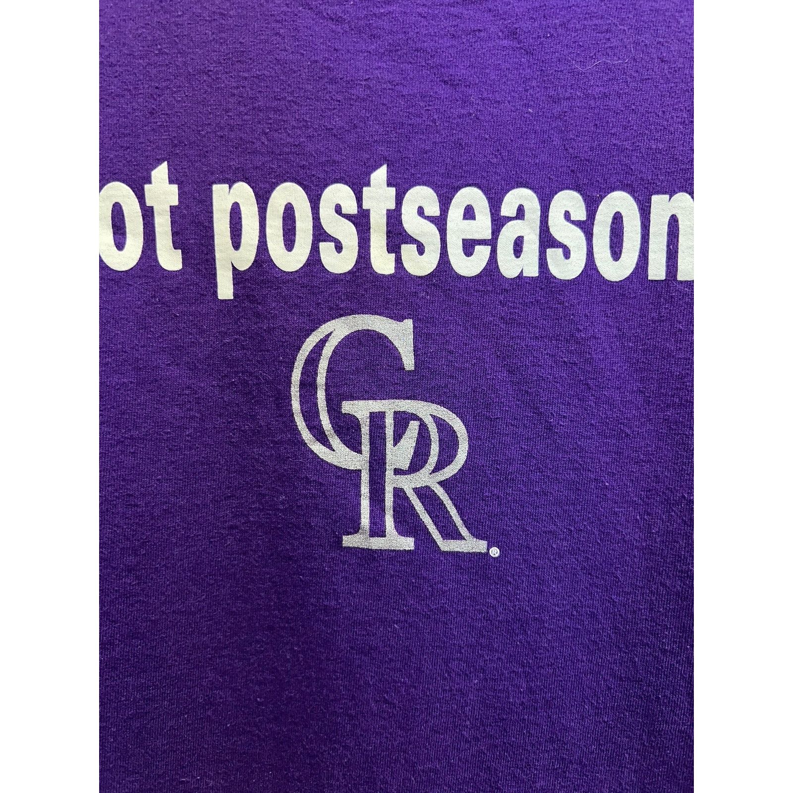 CSA Colorado Rockies Purple Shirt Got Postseason Baseball Tee L Size US L / EU 52-54 / 3 - 3 Thumbnail
