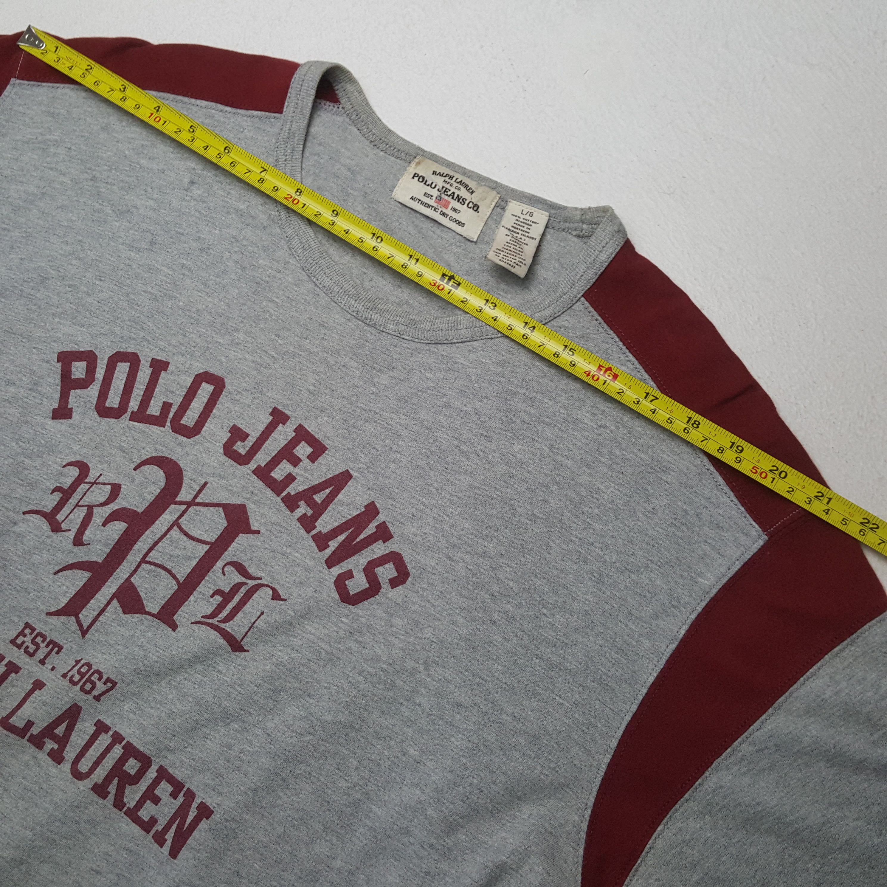 Polo Ralph Lauren Ralph Lauren Polo Jeans Brand Long Sleeve Tshirt 31 Size US XL / EU 56 / 4 - 5 Thumbnail