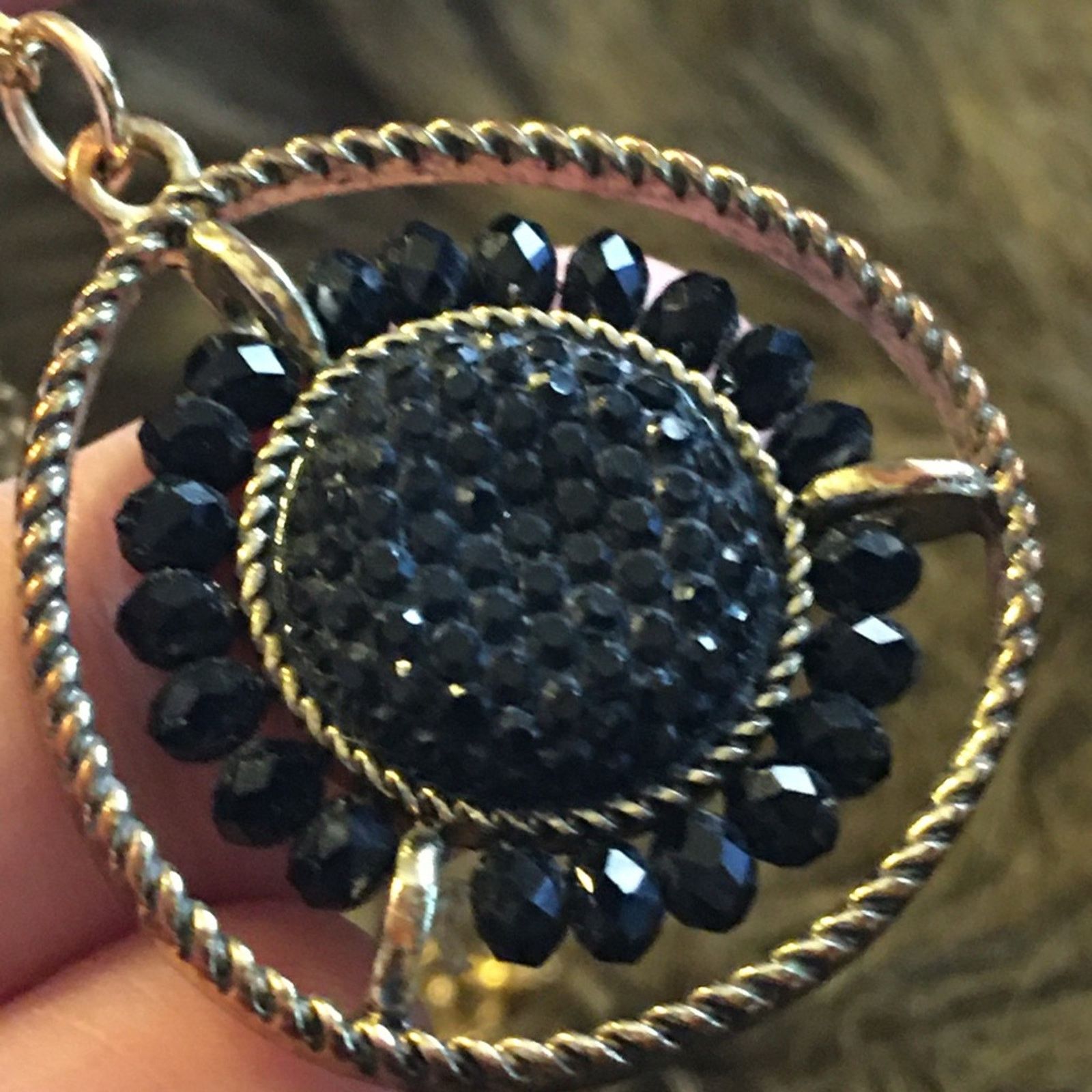 Vintage Vintage repurpose sparkle medallion necklace Size ONE SIZE - 6 Thumbnail