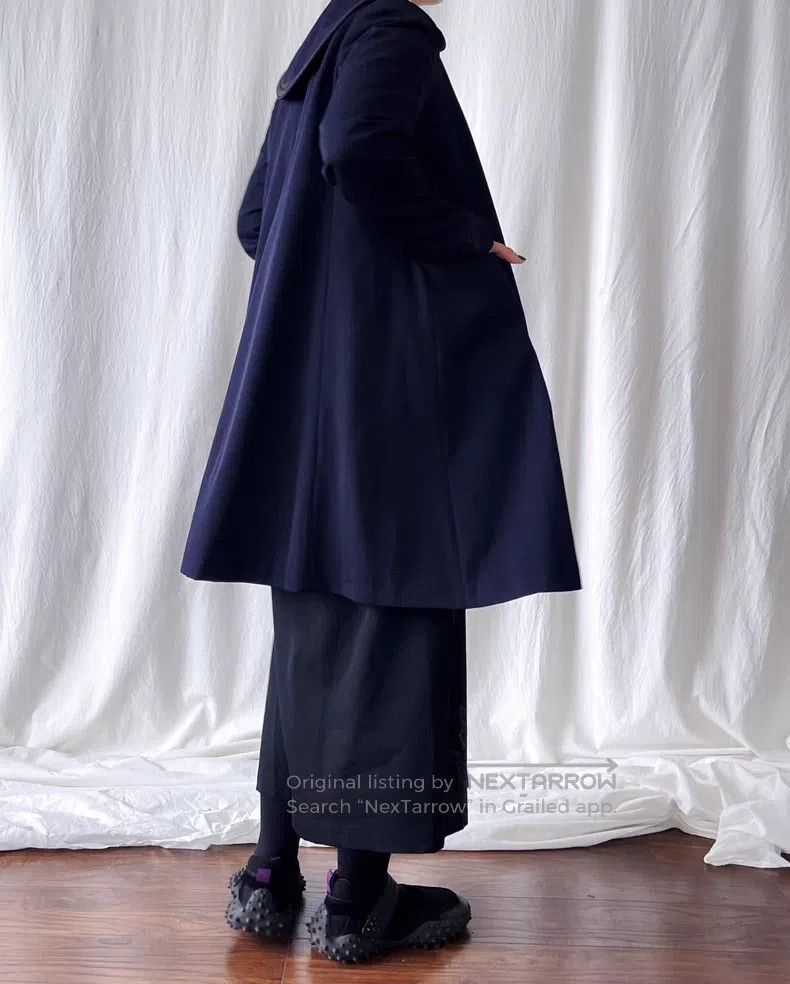Comme des Garcons Comme Des Garcons Navy collar wool coat, mid-length Size XS / US 0-2 / IT 36-38 - 5 Thumbnail