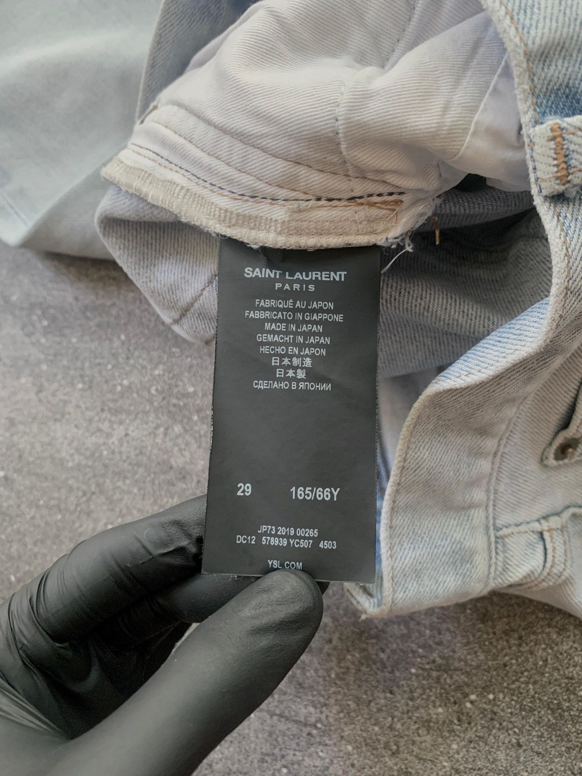 Saint Laurent Paris FREE TAX! D26 Skinny Light Wash Denim Jeans Size US 28 / EU 44 - 10 Thumbnail