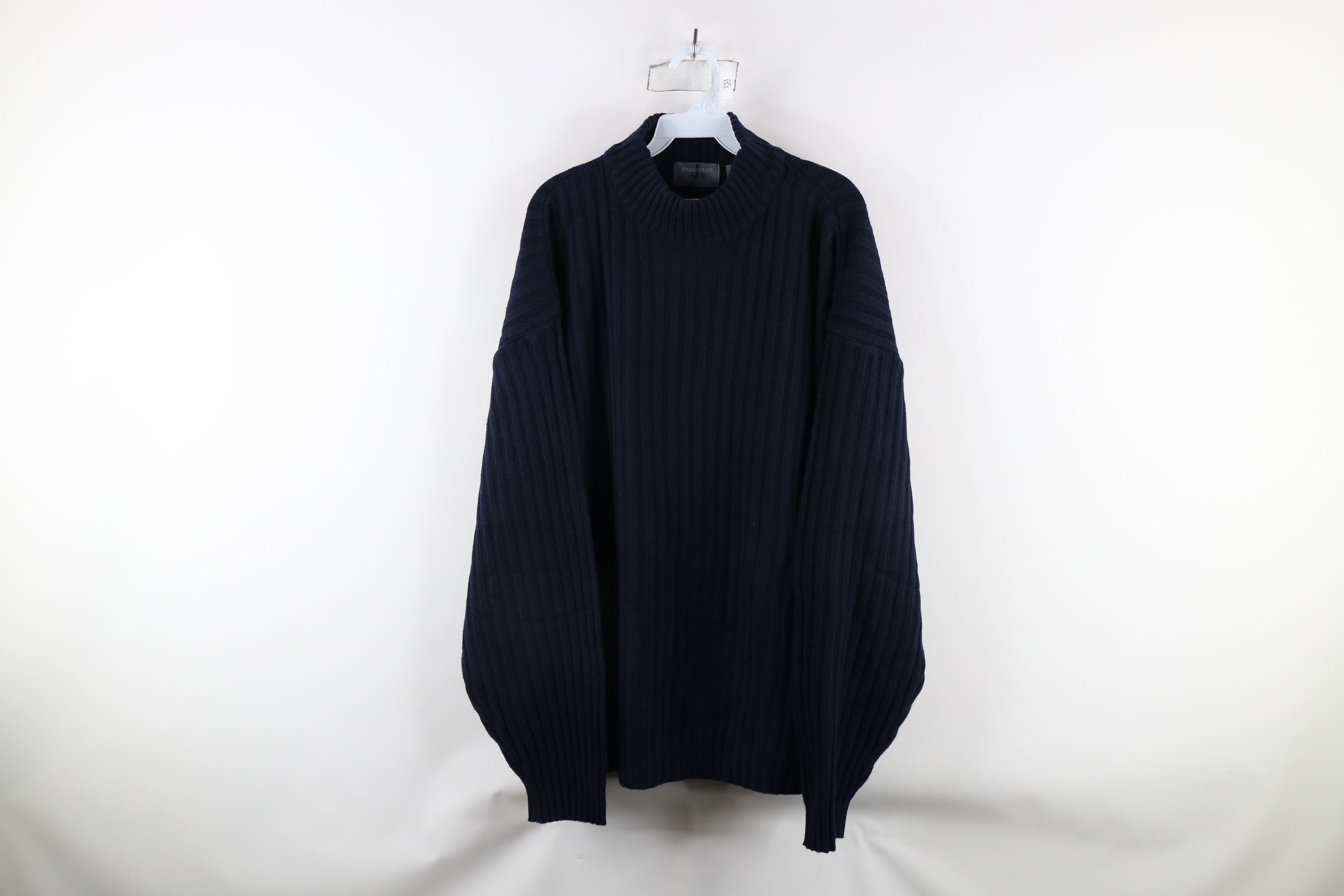 Vintage Vintage 90s Streetwear Chunky Ribbed Knit Mock Neck Sweater Size US XXL / EU 58 / 5 - 1 Thumbnail