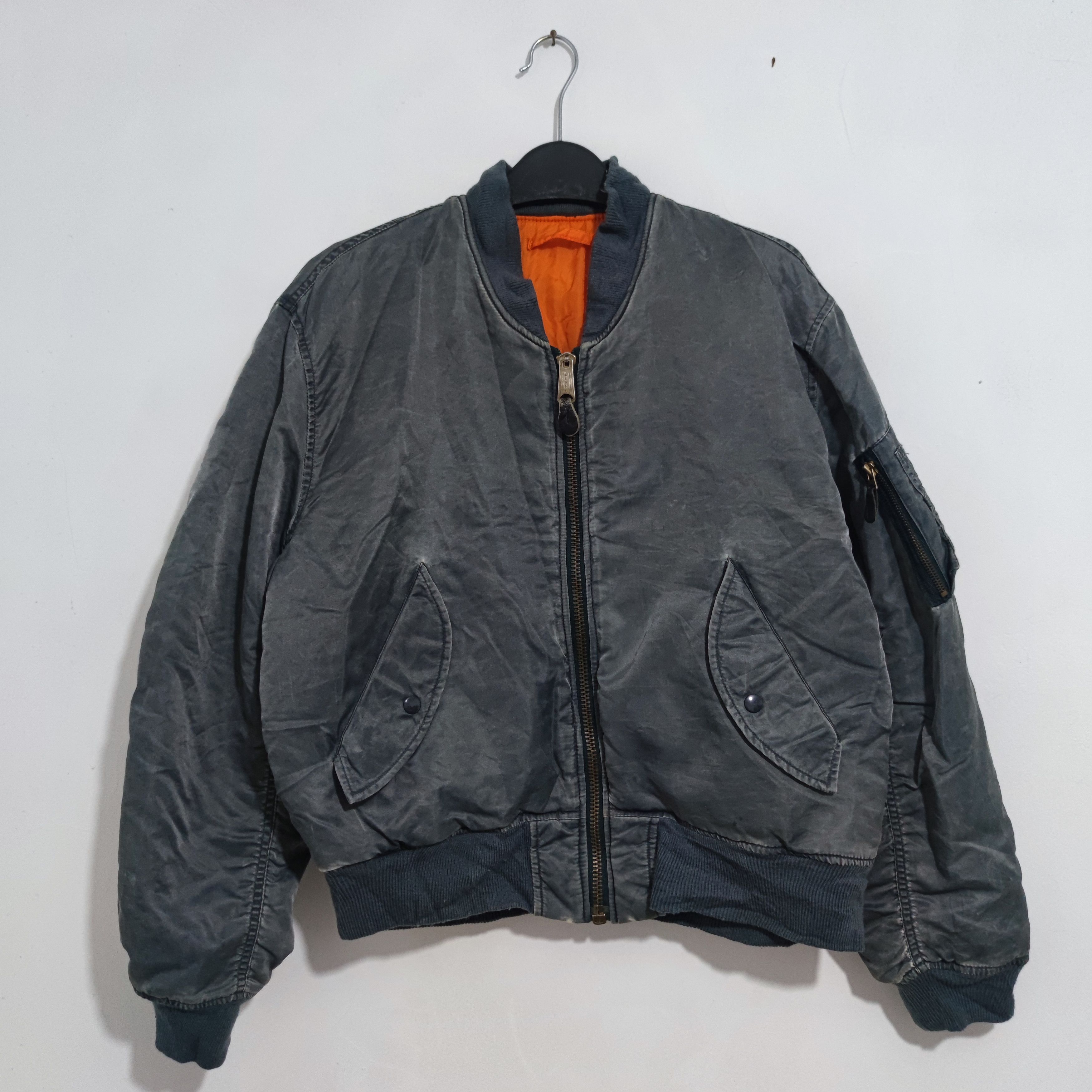 Alpha Industries × Vintage Reversibel MA1 Military Bomber Jacket Size US M / EU 48-50 / 2 - 7 Thumbnail