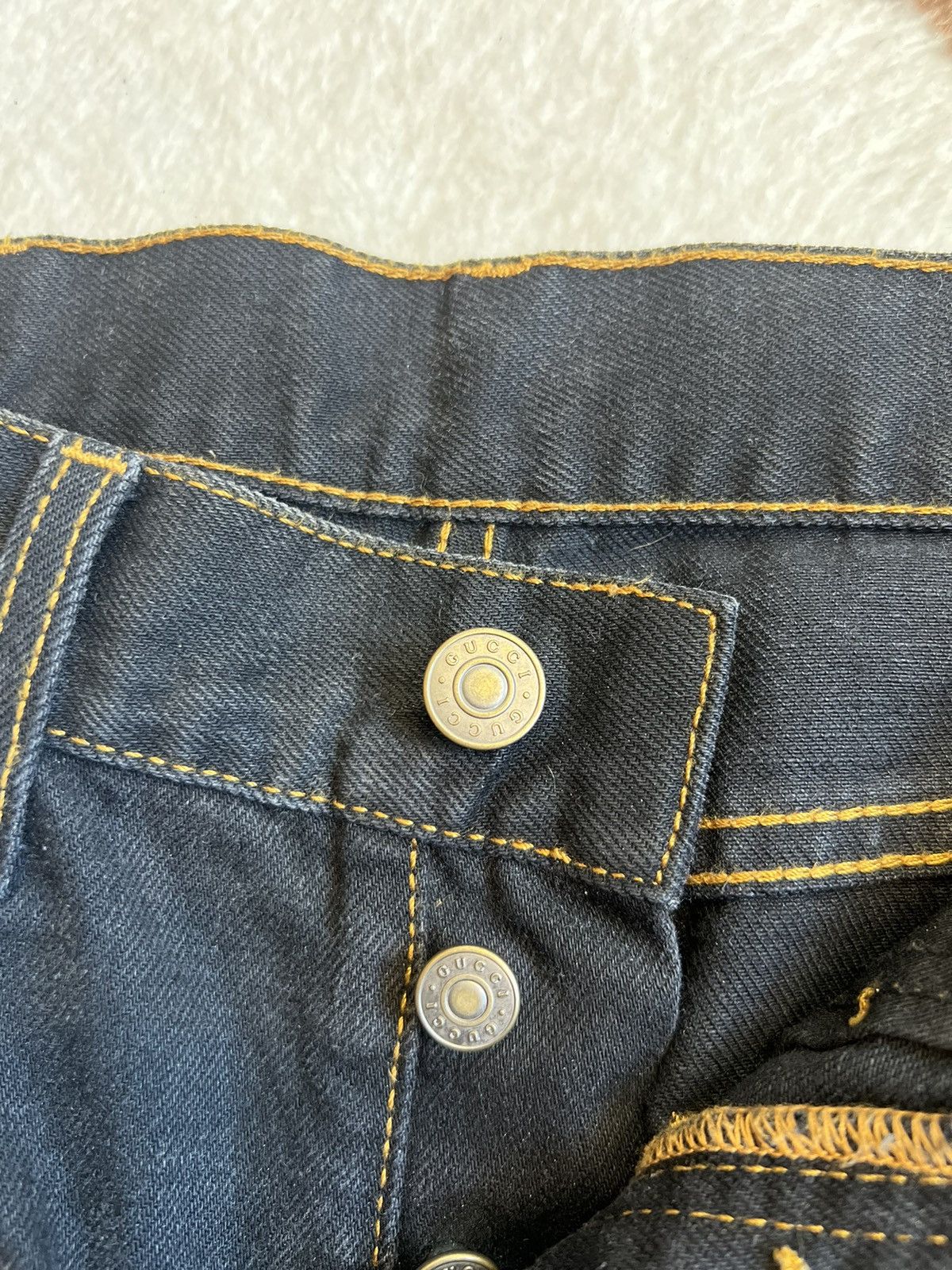 Gucci black embroidered gucci jeans Size US 29 - 6 Thumbnail