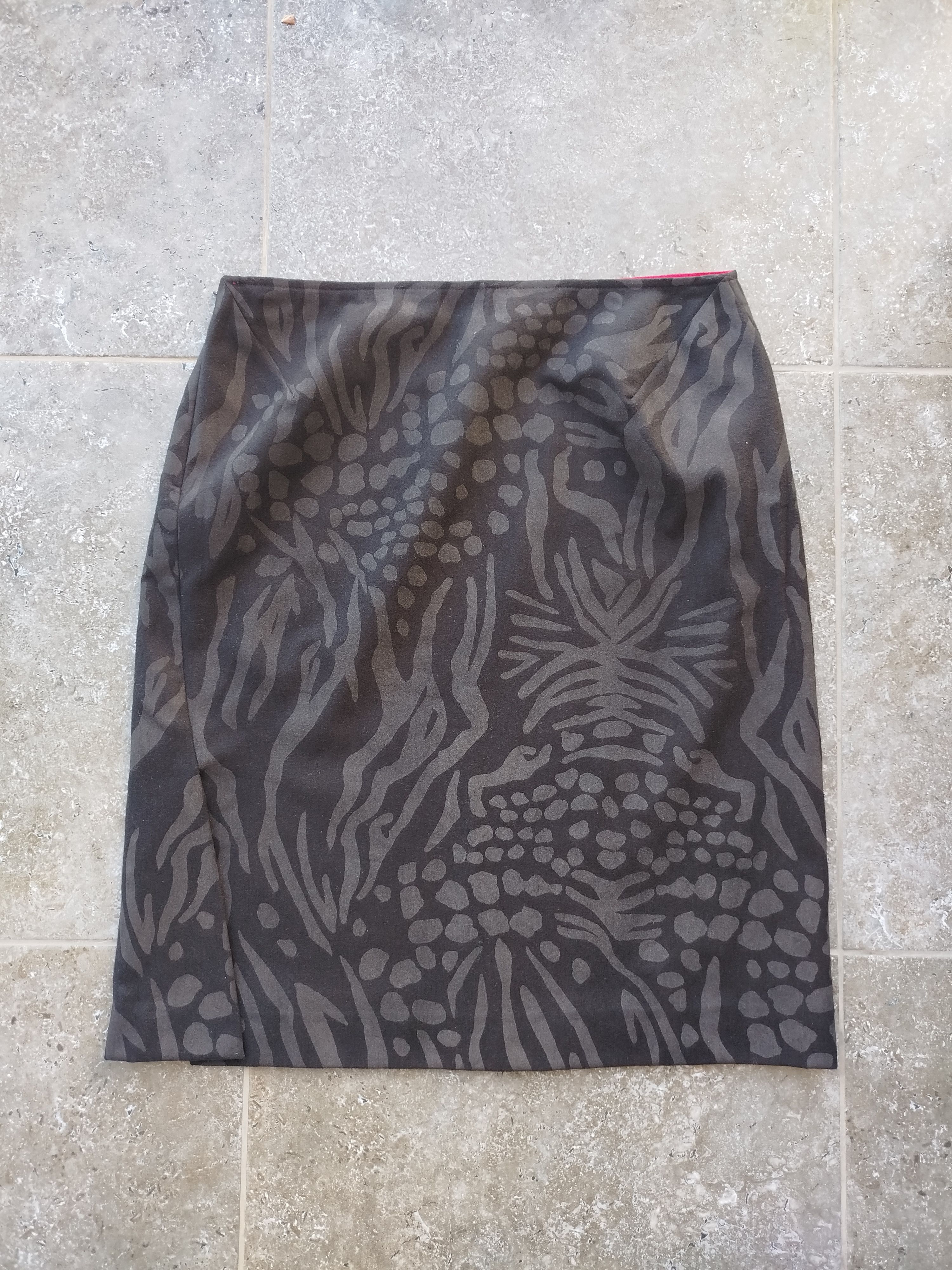 Valentino Valentino Jeans Skirt Pencil Wool Blend Tribal Vintage 90s Size 34" / US 12 / IT 48 - 5 Thumbnail