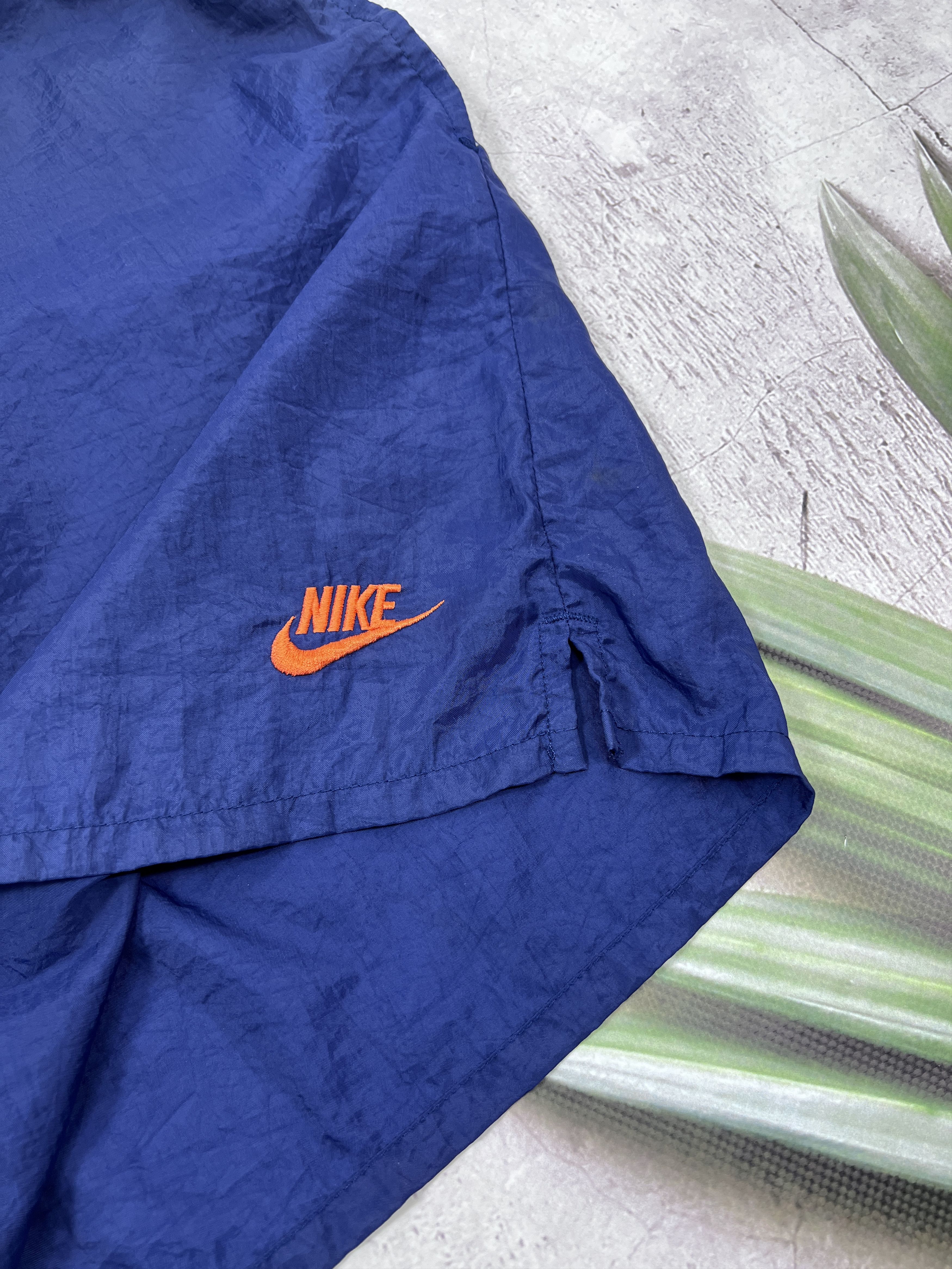 Nike × Vintage Vintage Nike Shorts Swoosh Logo Dark Blue Size US 36 / EU 52 - 6 Thumbnail