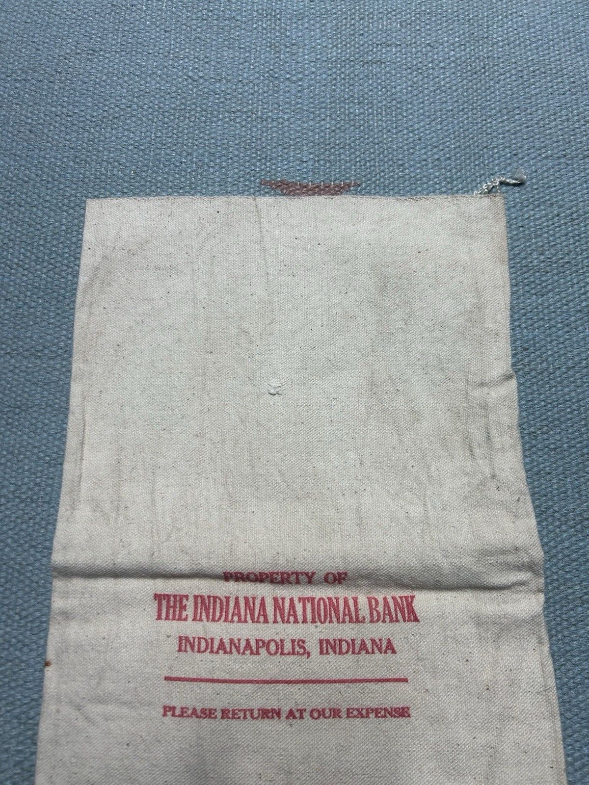 Vintage Vtg canvas bank money coin deposit bag Indiana national bank Size ONE SIZE - 3 Thumbnail