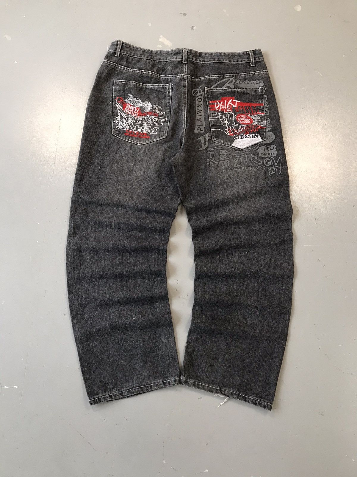 JNCO × Southpole × Vintage Rare vintage Y2K spell out embroidered denim Size US 40 / EU 56 - 1 Thumbnail