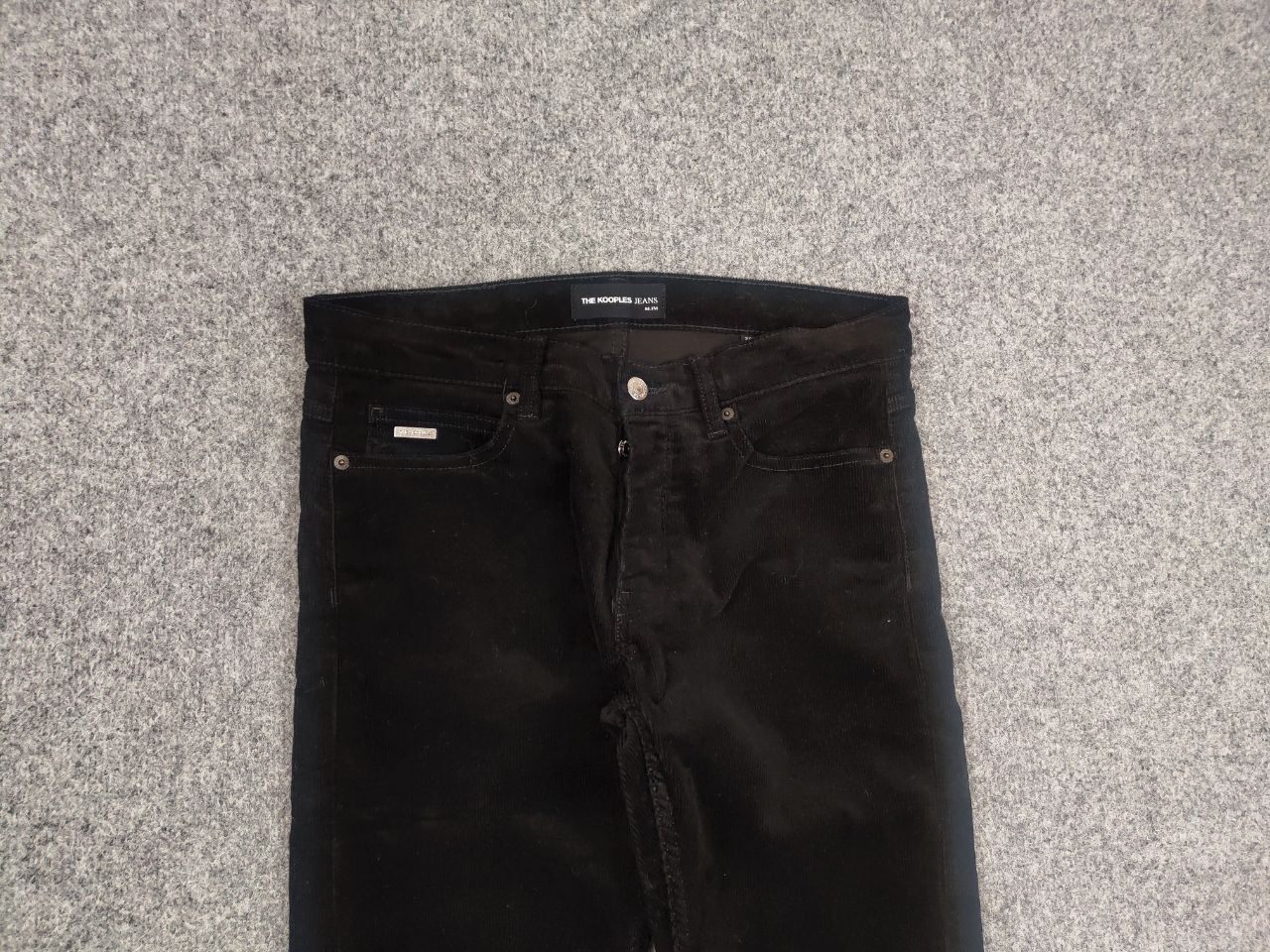 The Kooples The kooples Black Cordurou Straight Fit Trouser Pants Size US 30 / EU 46 - 3 Thumbnail