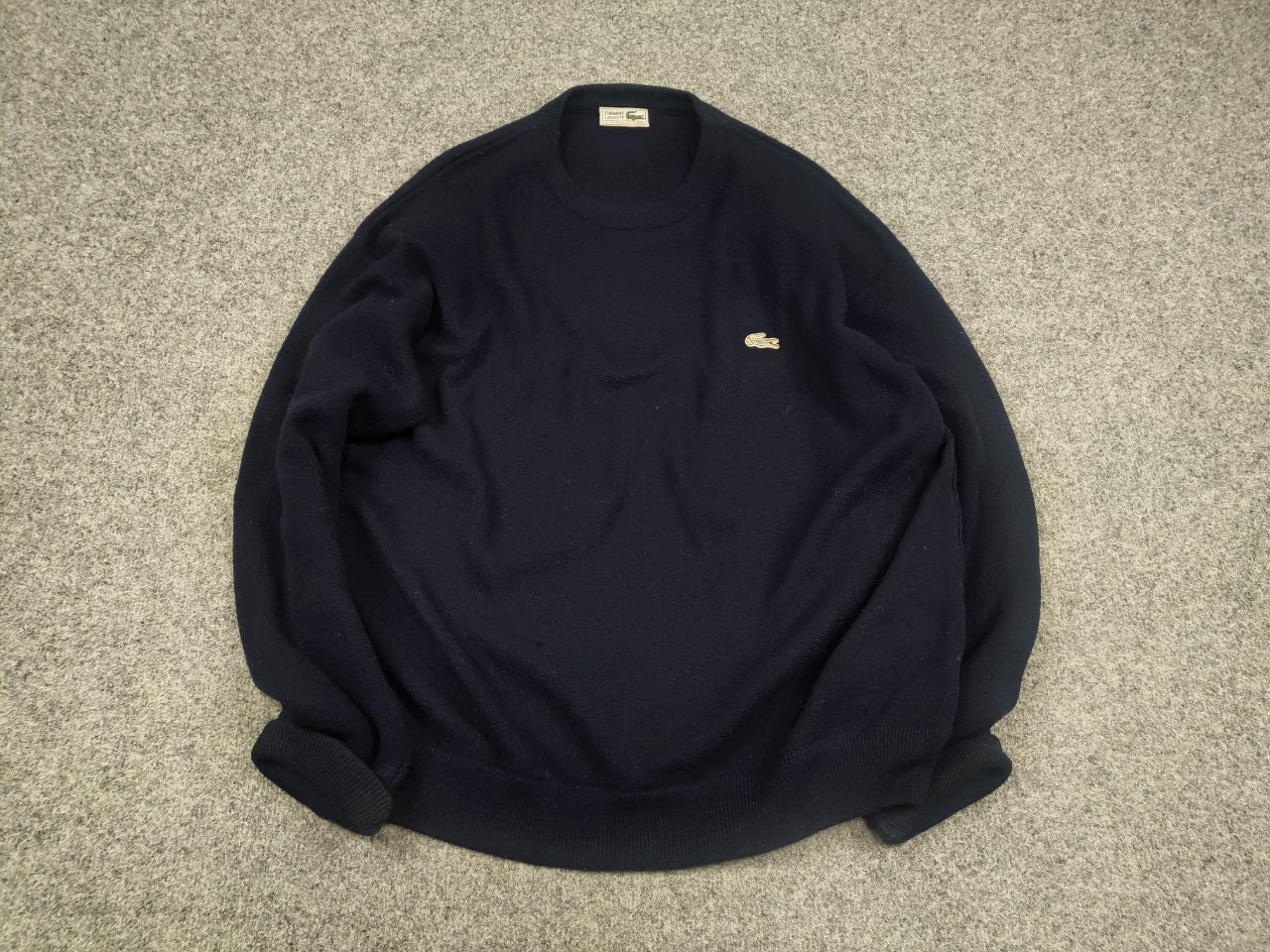 Lacoste Vintage 90's Lacoste Chemise Acrylic Knit Dark Blue Sweater Size US L / EU 52-54 / 3 - 2 Thumbnail