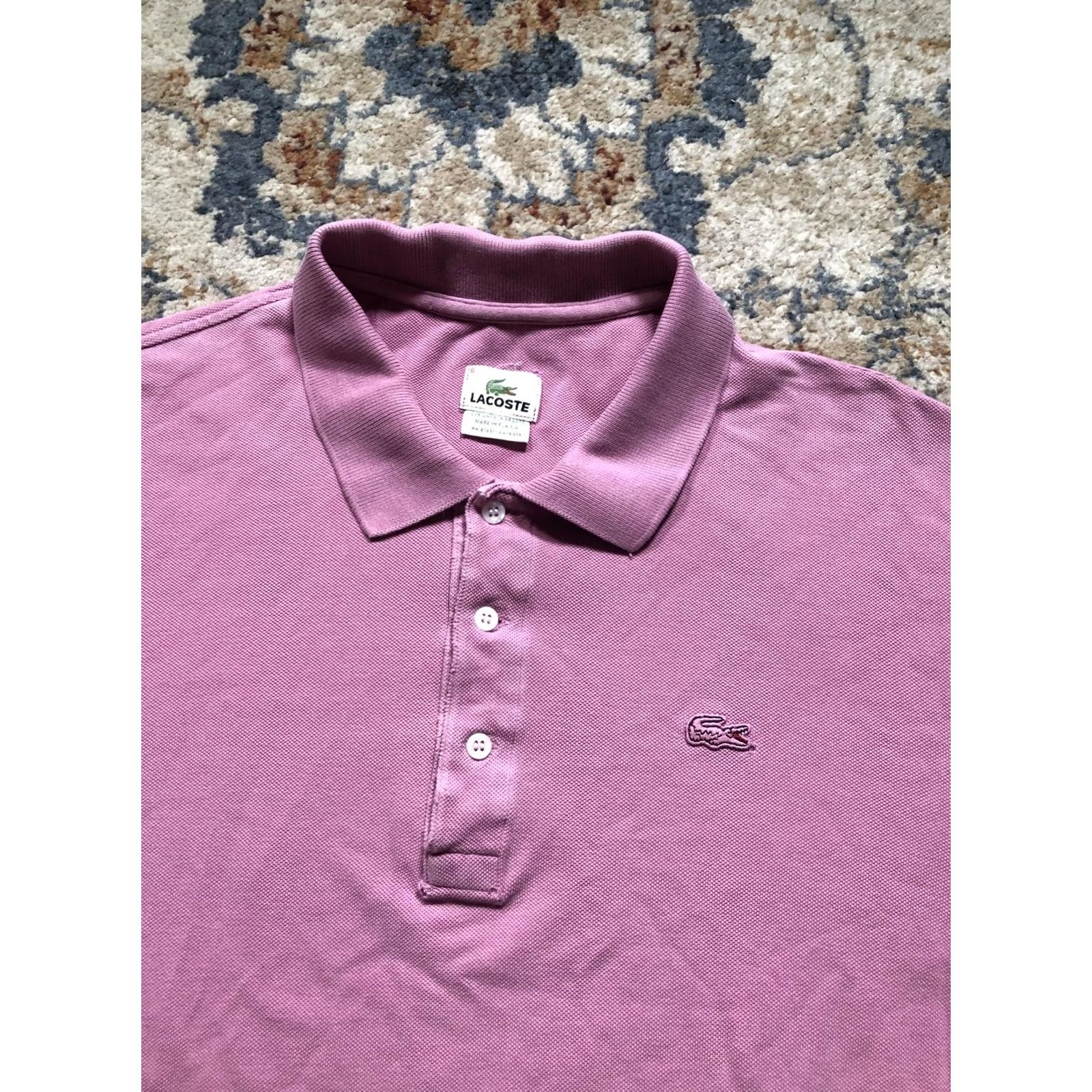 Lacoste Lacoste Polo Shirt Mens XL Pink Pique Short Sleeve Crocodile Logo Embroidered Size US XL / EU 56 / 4 - 6 Thumbnail