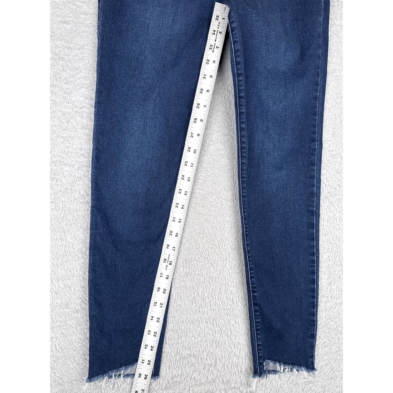 Old Navy Old Navy Jeans Womens 6 Blue Rockstar Jeggings Pull-On Elastic Waist Raw Hem Jeans Size 28" / US 6 / IT 42 - 7 Thumbnail