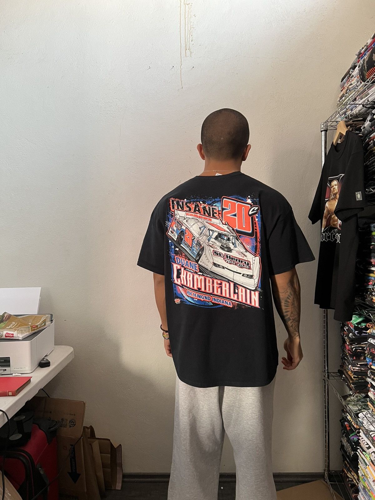 NASCAR 2000s Duane Chamberlain Late Model Tee Size US XXL / EU 58 / 5 - 3 Thumbnail
