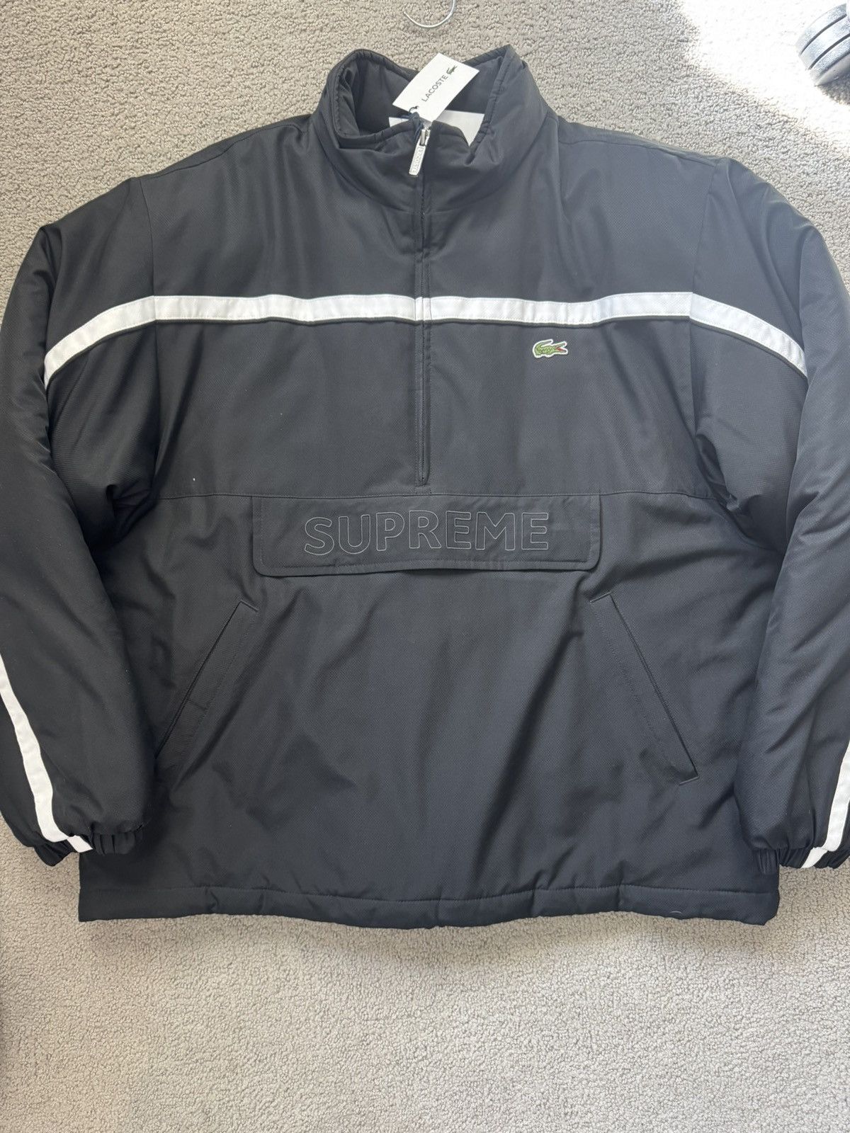 Lacoste × Supreme Supreme LACOSTE Puffy Half Zip Pullover Size US L / EU 52-54 / 3 - 1 Thumbnail