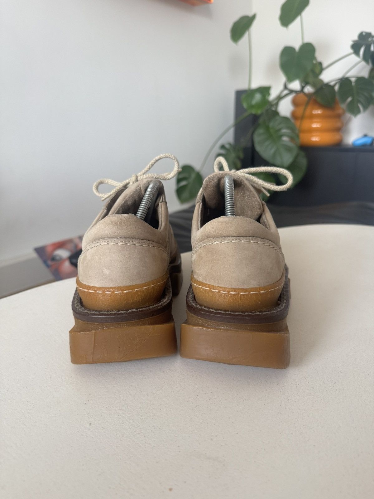 Leather Rare Vintage Avant Garde Platform Derby Leather Boots Suede Size US 6.5 / EU 39-40 - 2 Thumbnail