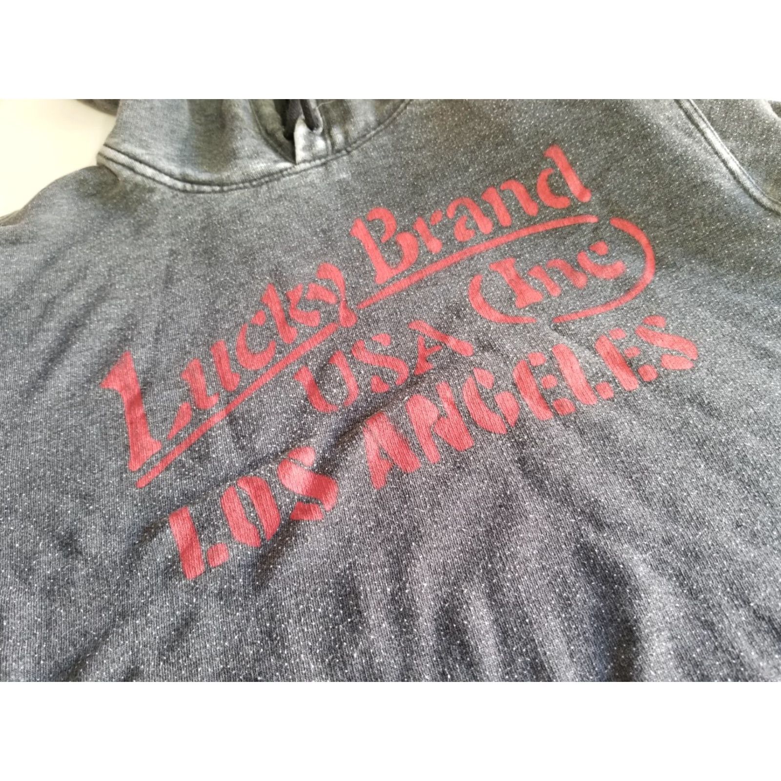 Lucky Brand Lucky Brand Hoodie Men Size L Pullover Gray Red Drawstring Los Angeles Classic All Seasons Size US L / EU 52-54 / 3 - 6 Thumbnail