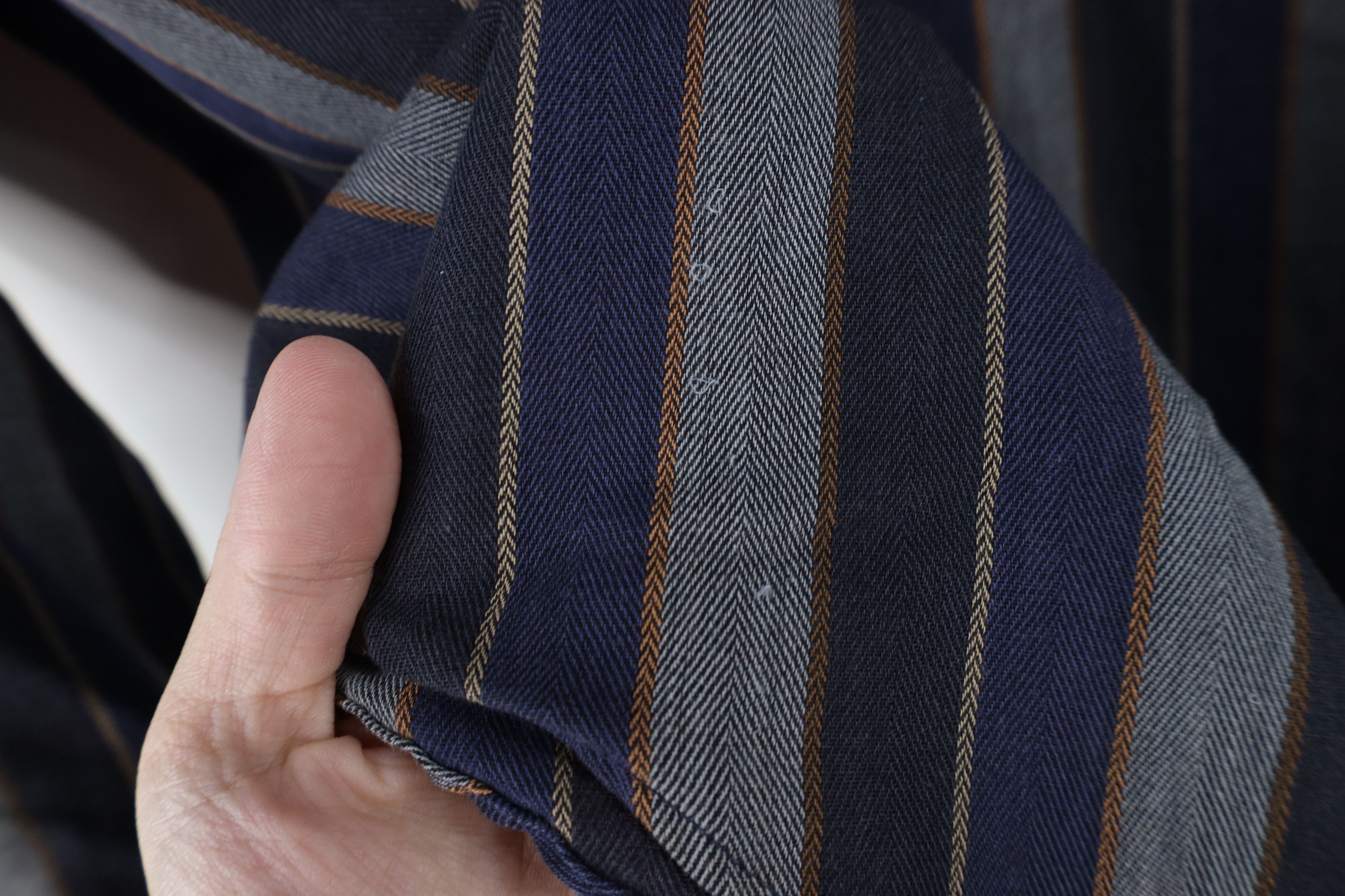 Vintage Vintage 90s Streetwear Herringbone Button Down Shirt USA Size US L / EU 52-54 / 3 - 7 Thumbnail