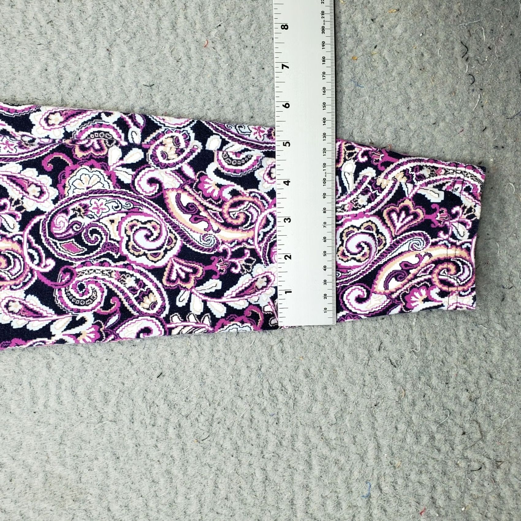 Lands' End Lands' End Womens L Leggings Multi Paisley Print High Waist Shaping Skinny Stretch Size 36" / US 14 / IT 50 - 5 Thumbnail