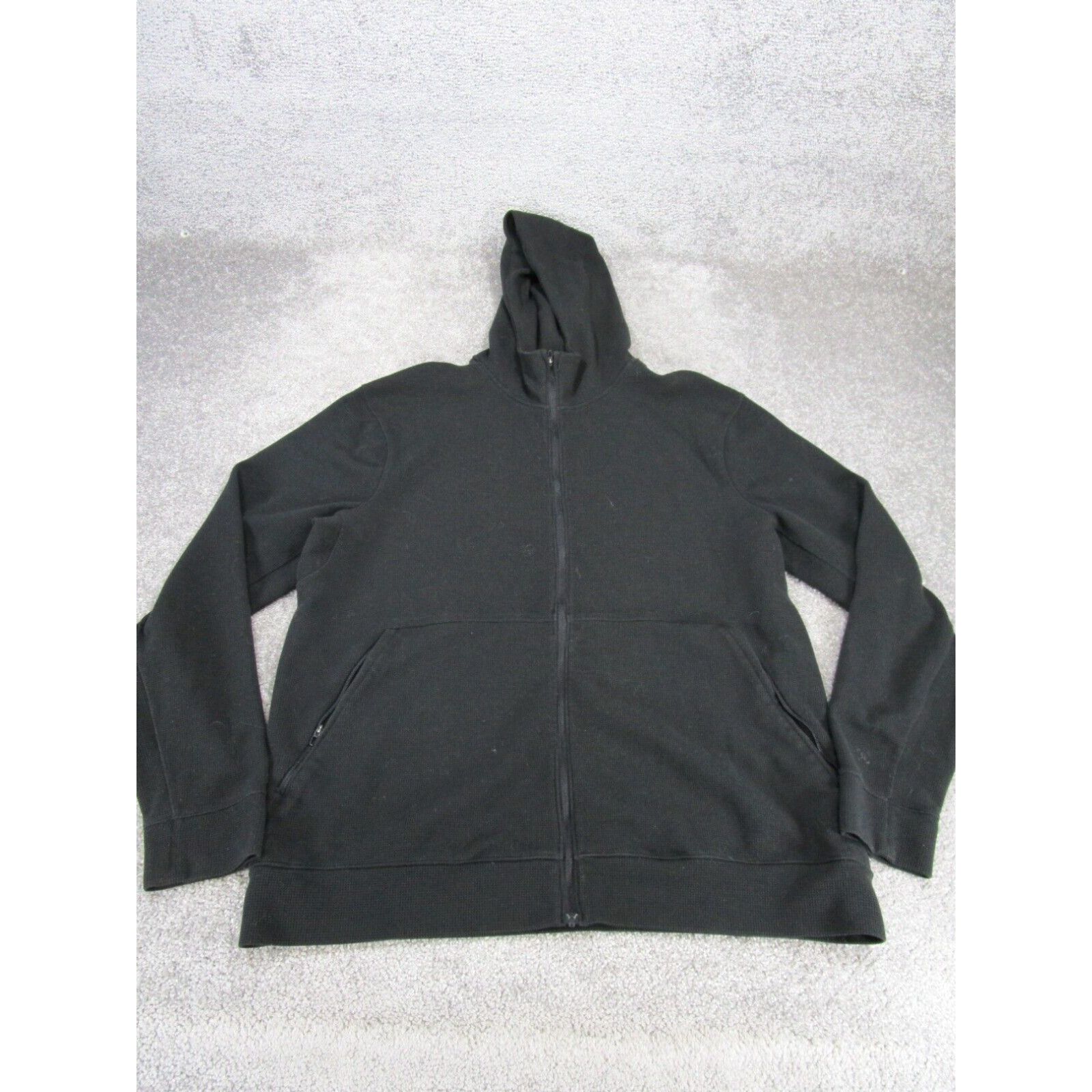 Image of Lululemon Hoodie Mens XL Shift Stitch Full Zip Black in White