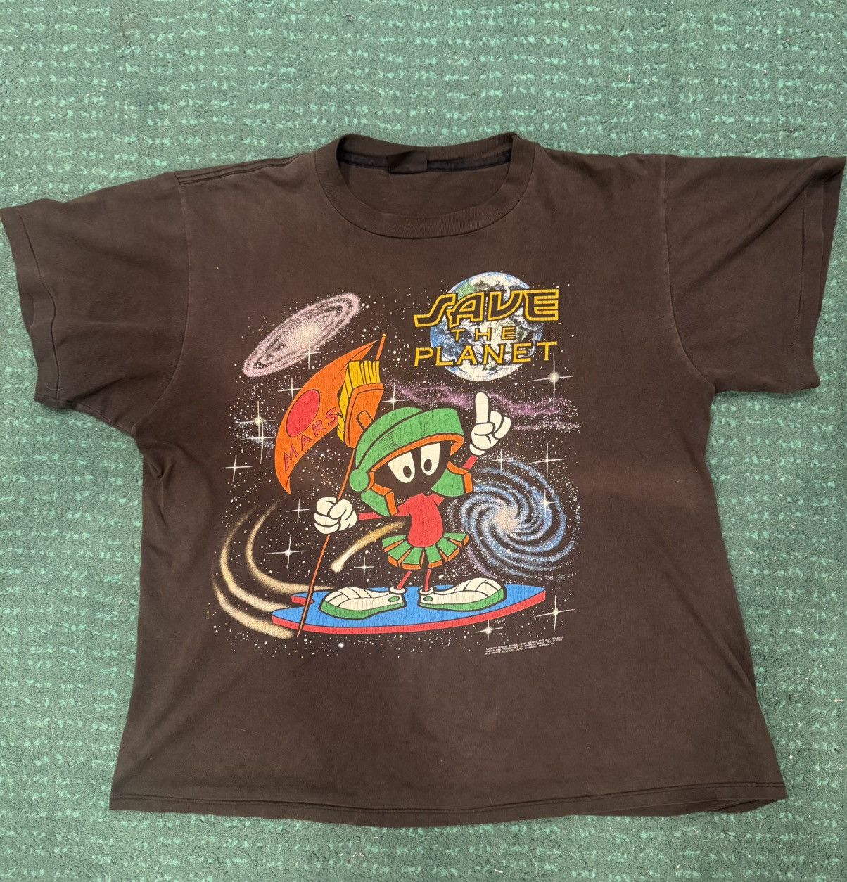 Vintage Vintage Marvin the Martian Save the Planet Tee 90’s Size US XL / EU 56 / 4 - 2 Thumbnail