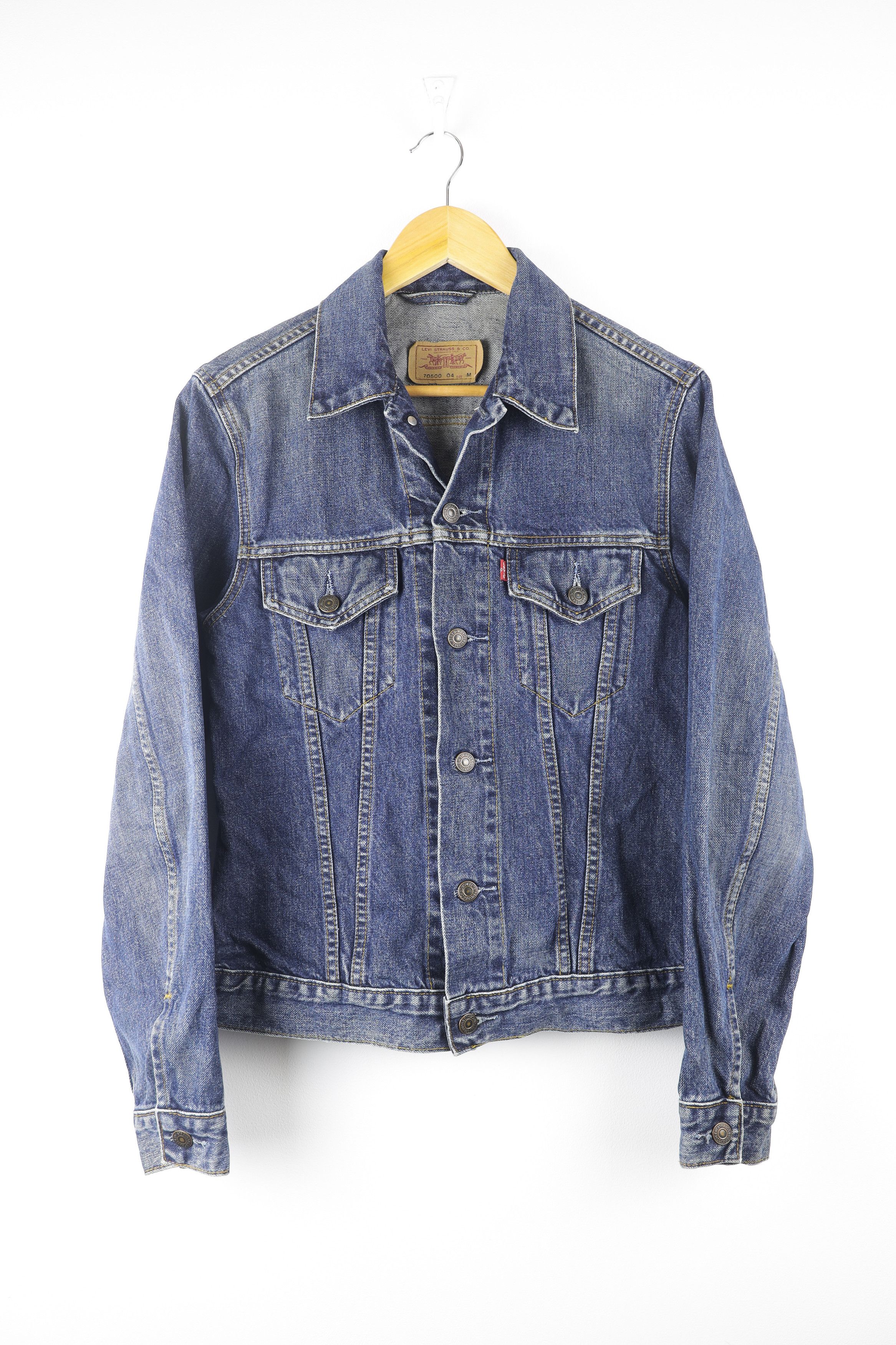 Levi's × Levi's Vintage Clothing Vintage 90s Levis Red Tab Navy Jeans Track Denim Jacket Size US M / EU 48-50 / 2 - 1 Thumbnail