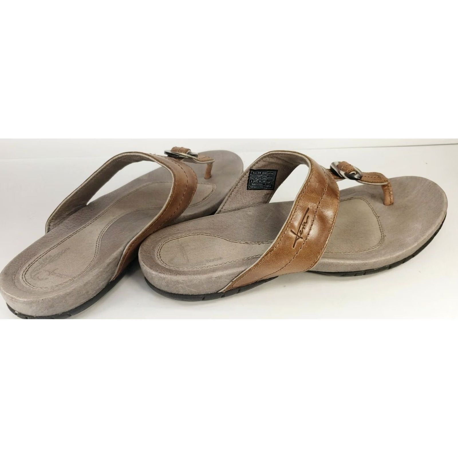 Teva Teva Keelie Women's Sandals Flip Flops Size 8M Brown Leather Casual Thong Size US 8 / IT 38 - 6 Thumbnail