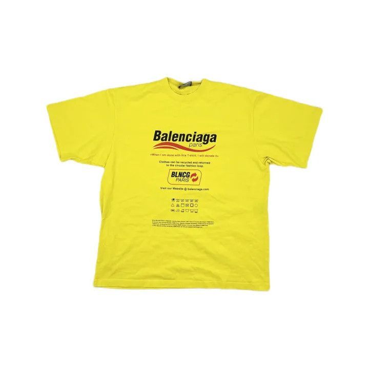 Balenciaga Balenciaga Yellow Graphic Loose Fit T-Shirt 0079-2507 Size US XS / EU 42 / 0 - 2 Thumbnail