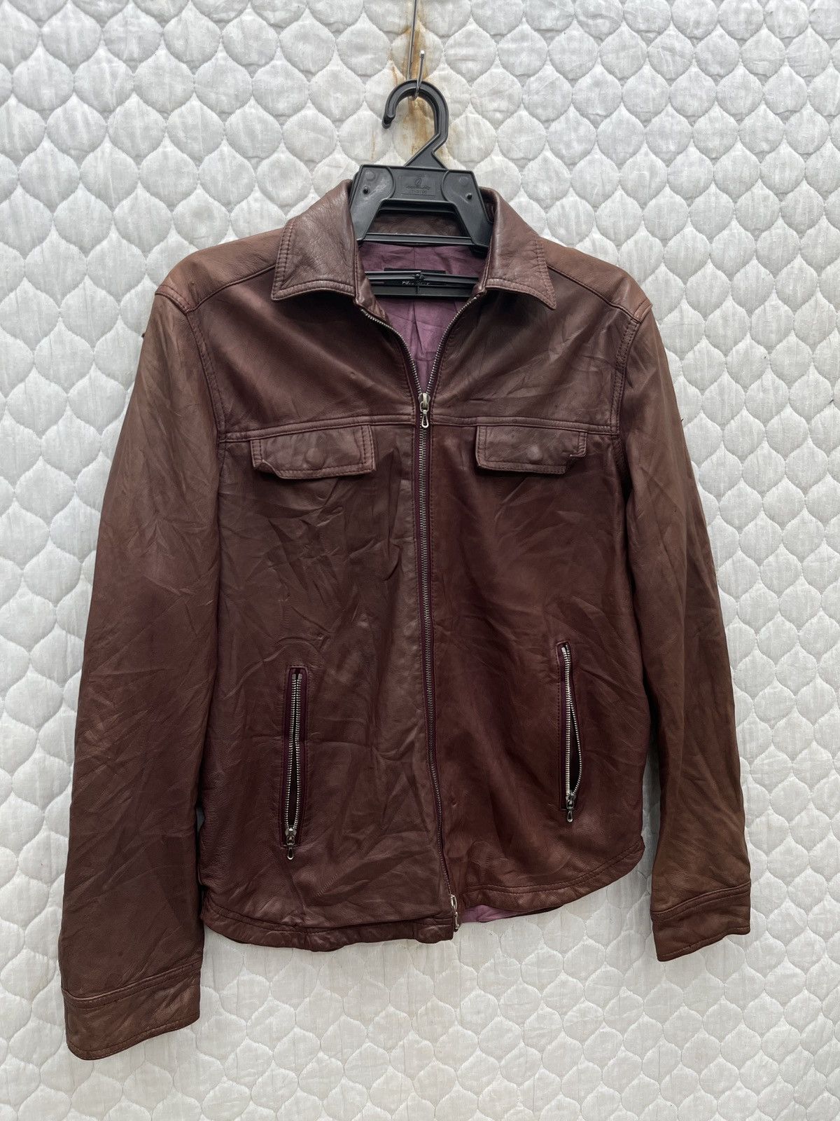 Genuine Leather 🔥🔥🔥ARCHIVE BLUE WORK LAMB SKIN LEATHER JACKET Size US S / EU 44-46 / 1 - 2 Thumbnail