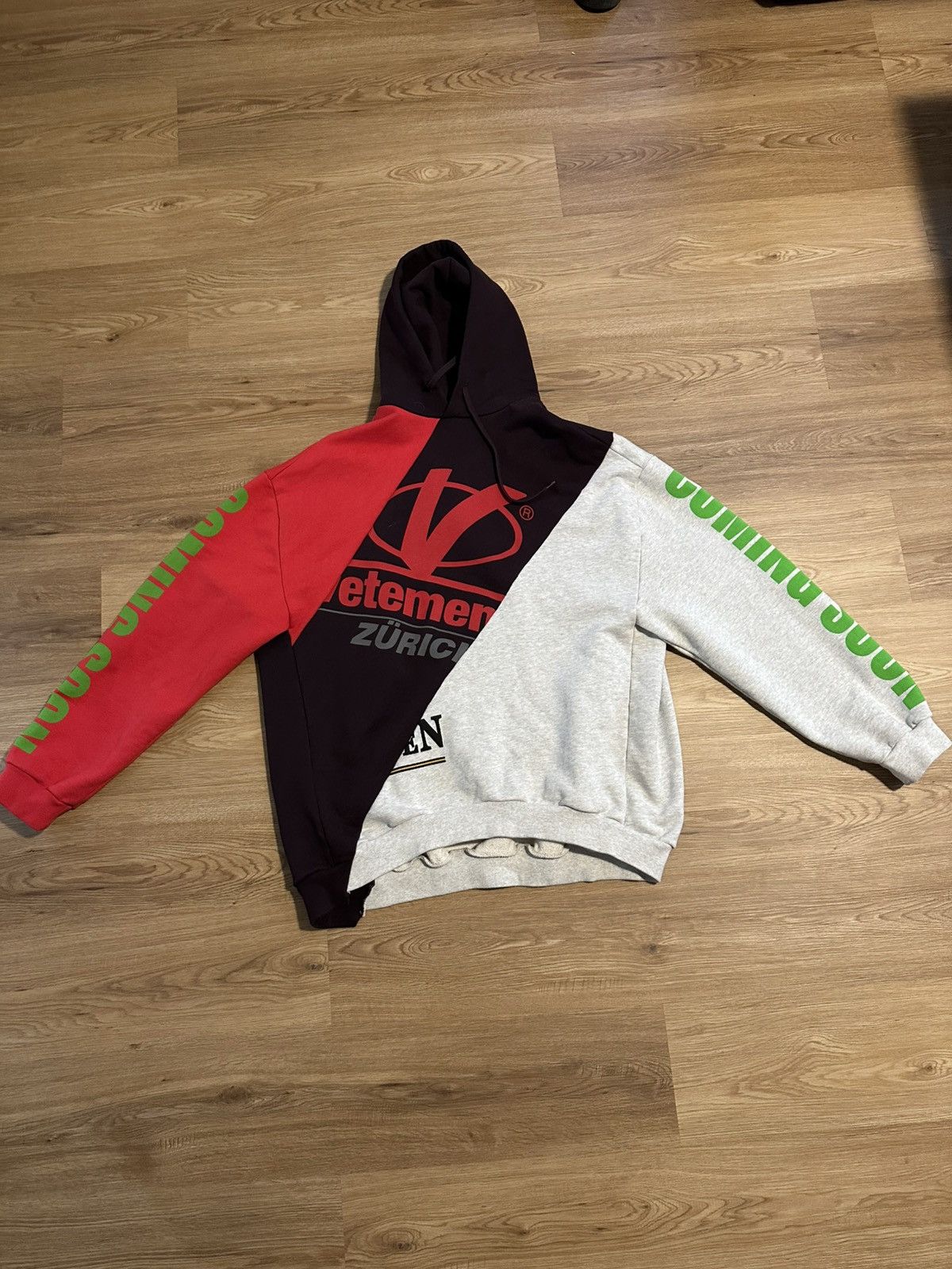 Vetements Vetements Asymmetric Deconstructed Rebuild Zurich Hoodie Size US M / EU 48-50 / 2 - 1 Thumbnail