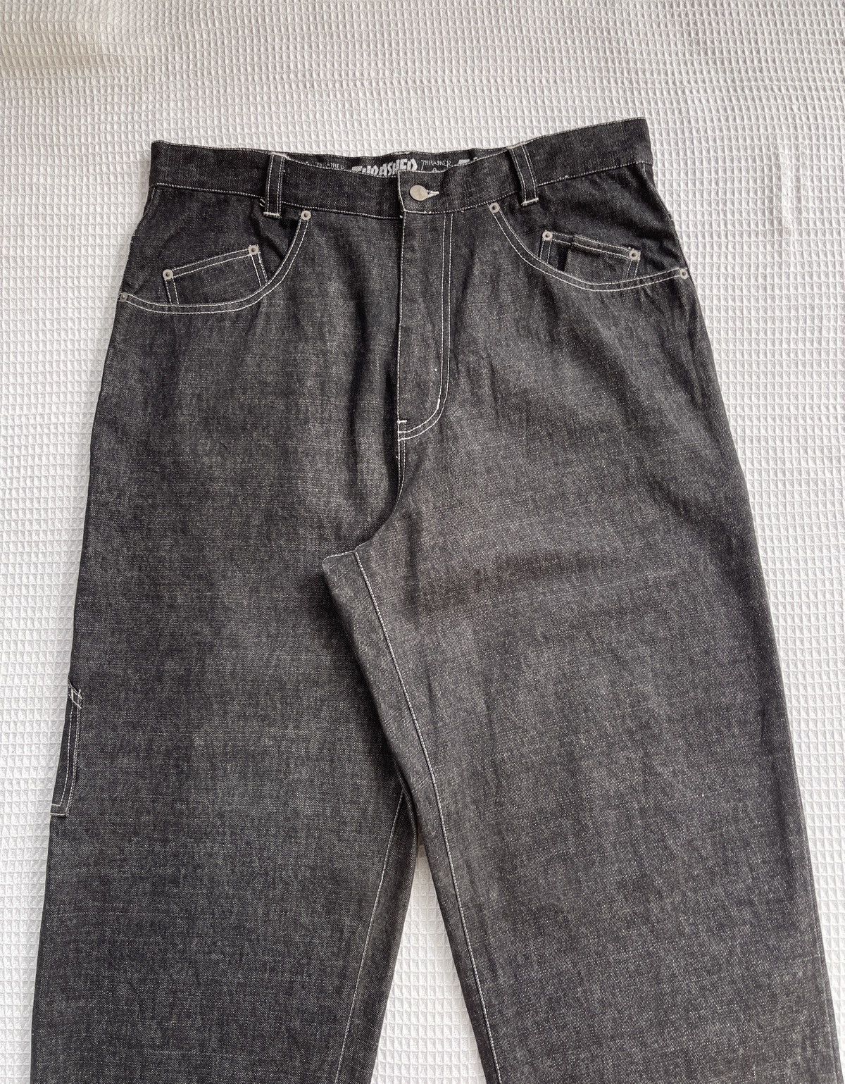 Thrasher × Vintage LastDrop🔥Very Rare🔥THRASHER MAGAZINE Skateboards Baggy Jeans Size US 36 / EU 52 - 7 Thumbnail